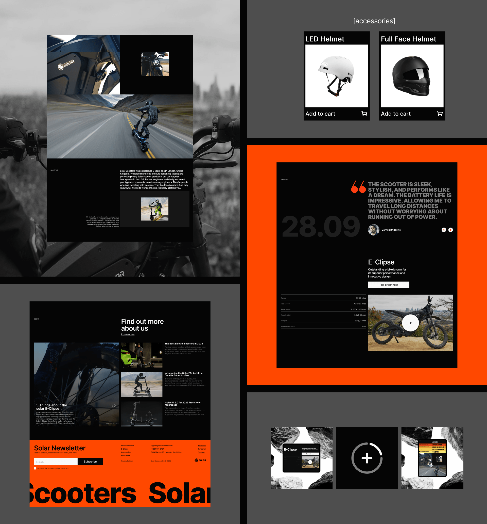 Solar Scooters | Landing page — Изображение №6 — Интерфейсы, Графика на Dprofile