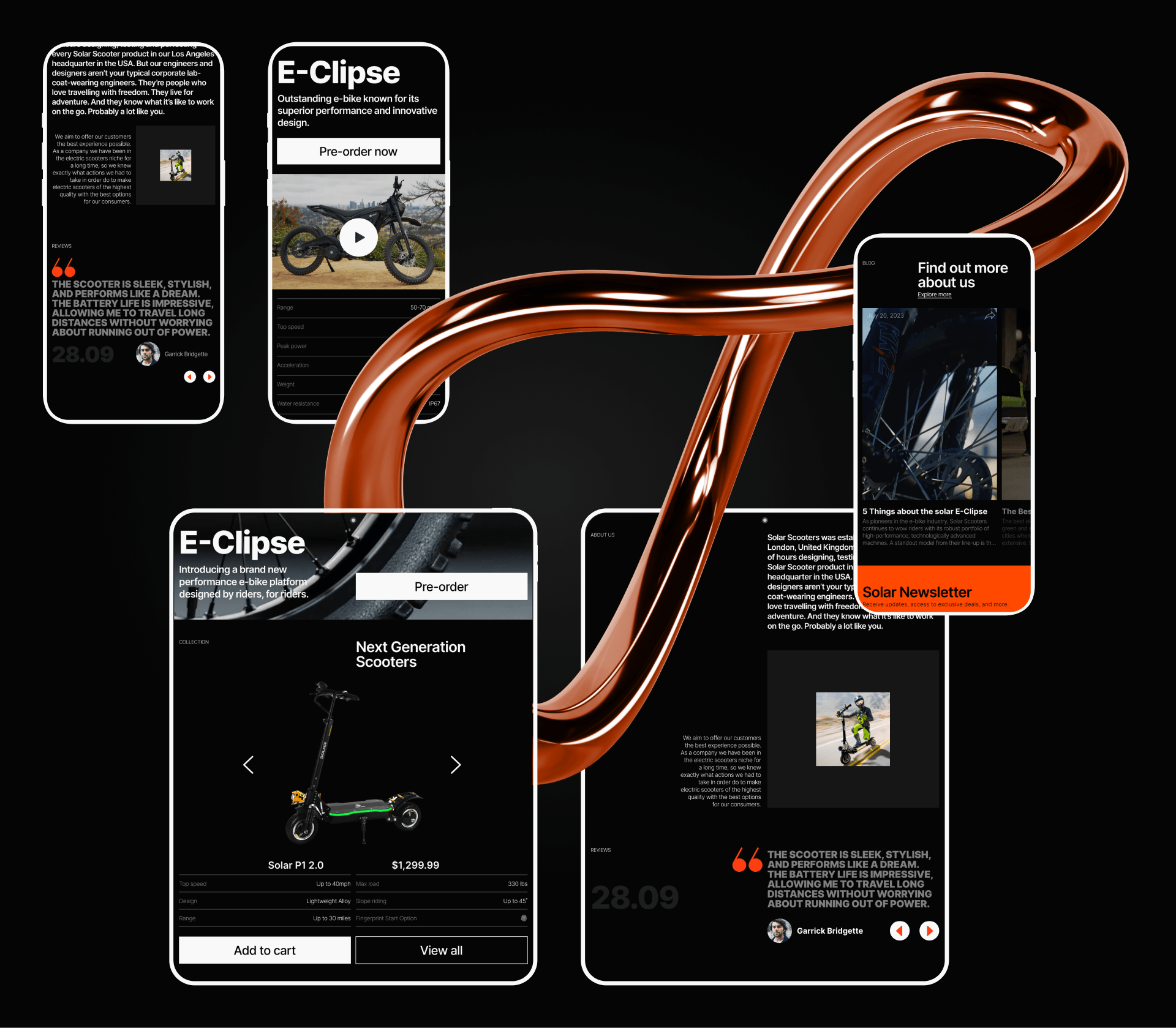 Solar Scooters | Landing page — Изображение №8 — Интерфейсы, Графика на Dprofile