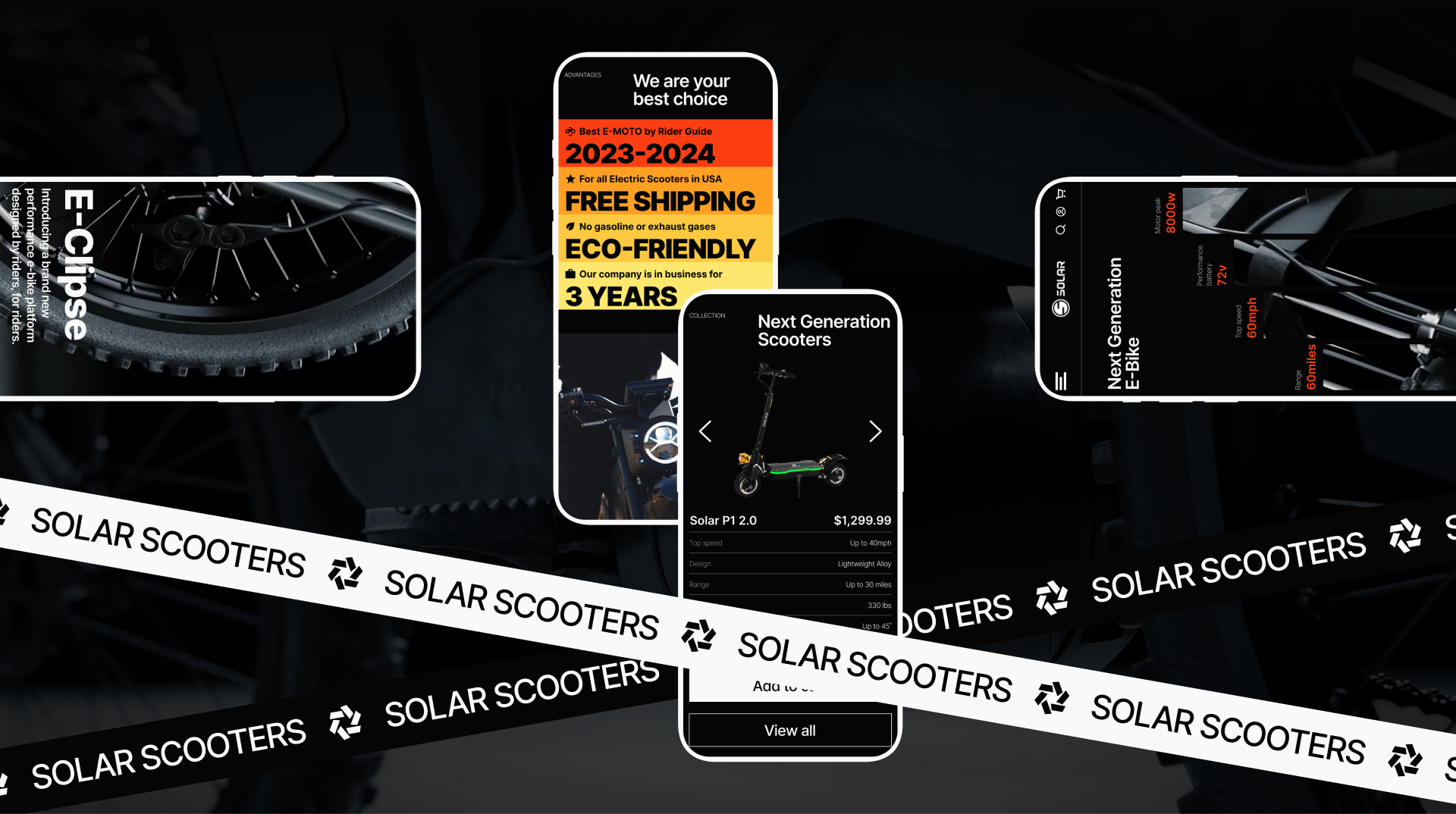 Solar Scooters | Landing page — Изображение №4 — Интерфейсы, Графика на Dprofile
