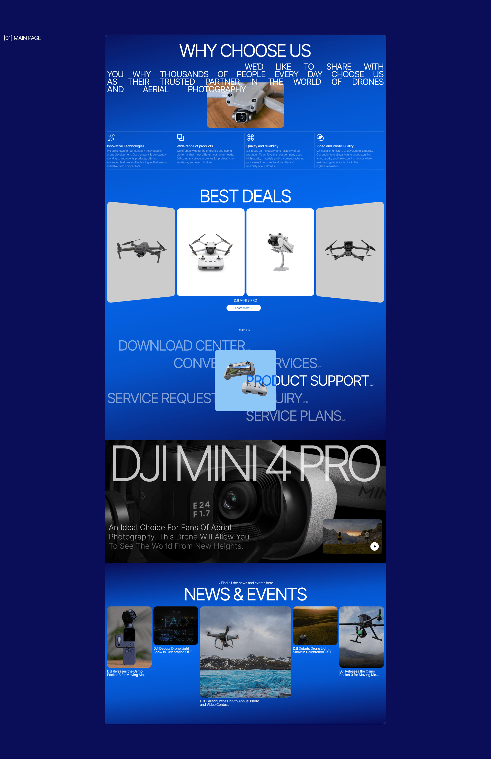 DJI | Corporate website — Изображение №2 — Интерфейсы, Графика на Dprofile
