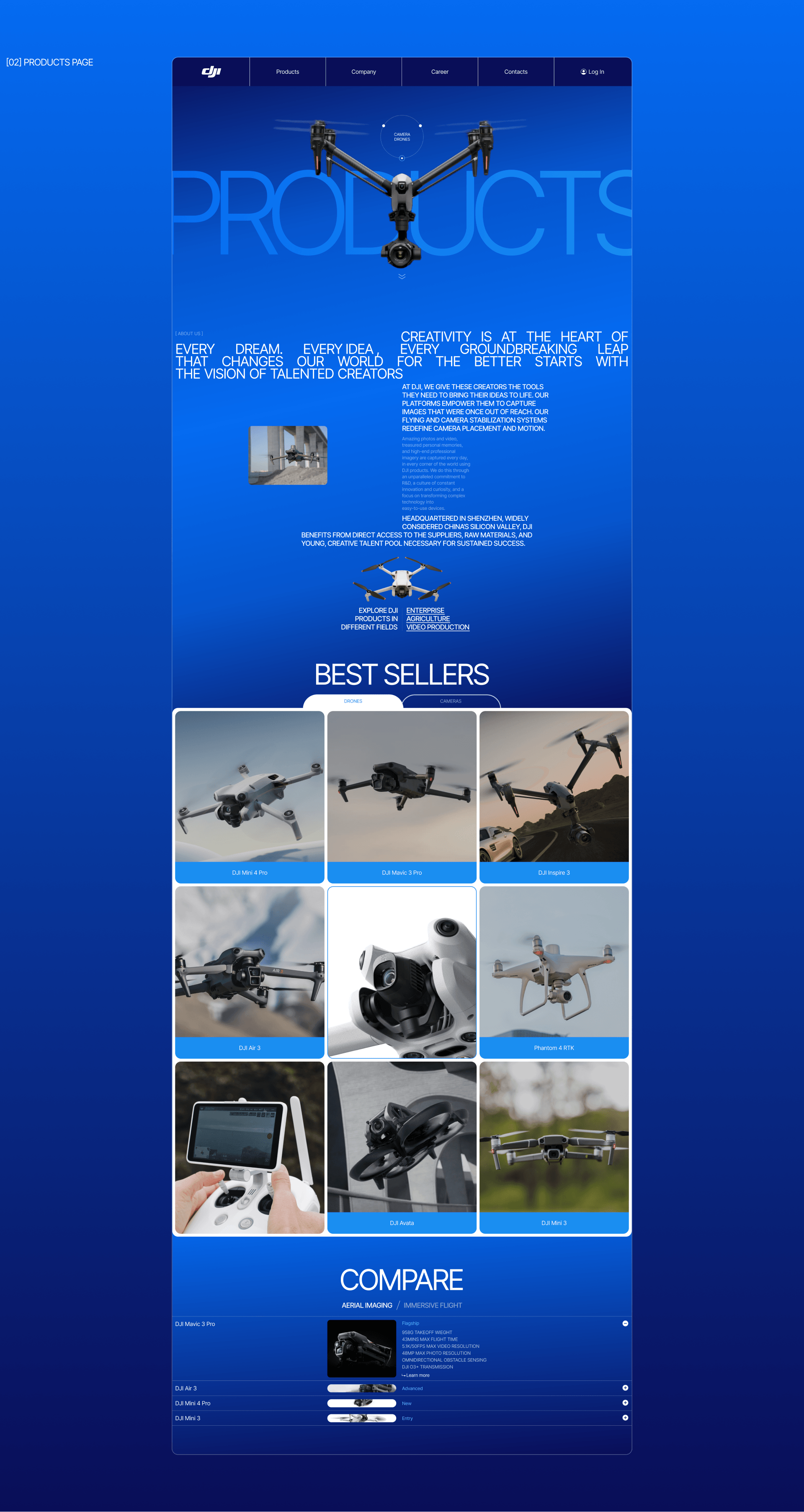 DJI | Corporate website — Изображение №5 — Интерфейсы, Графика на Dprofile