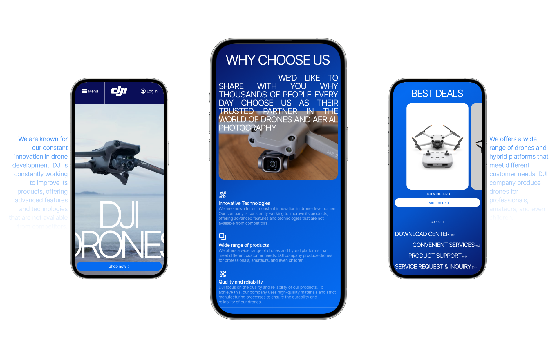DJI | Corporate website — Изображение №3 — Интерфейсы, Графика на Dprofile
