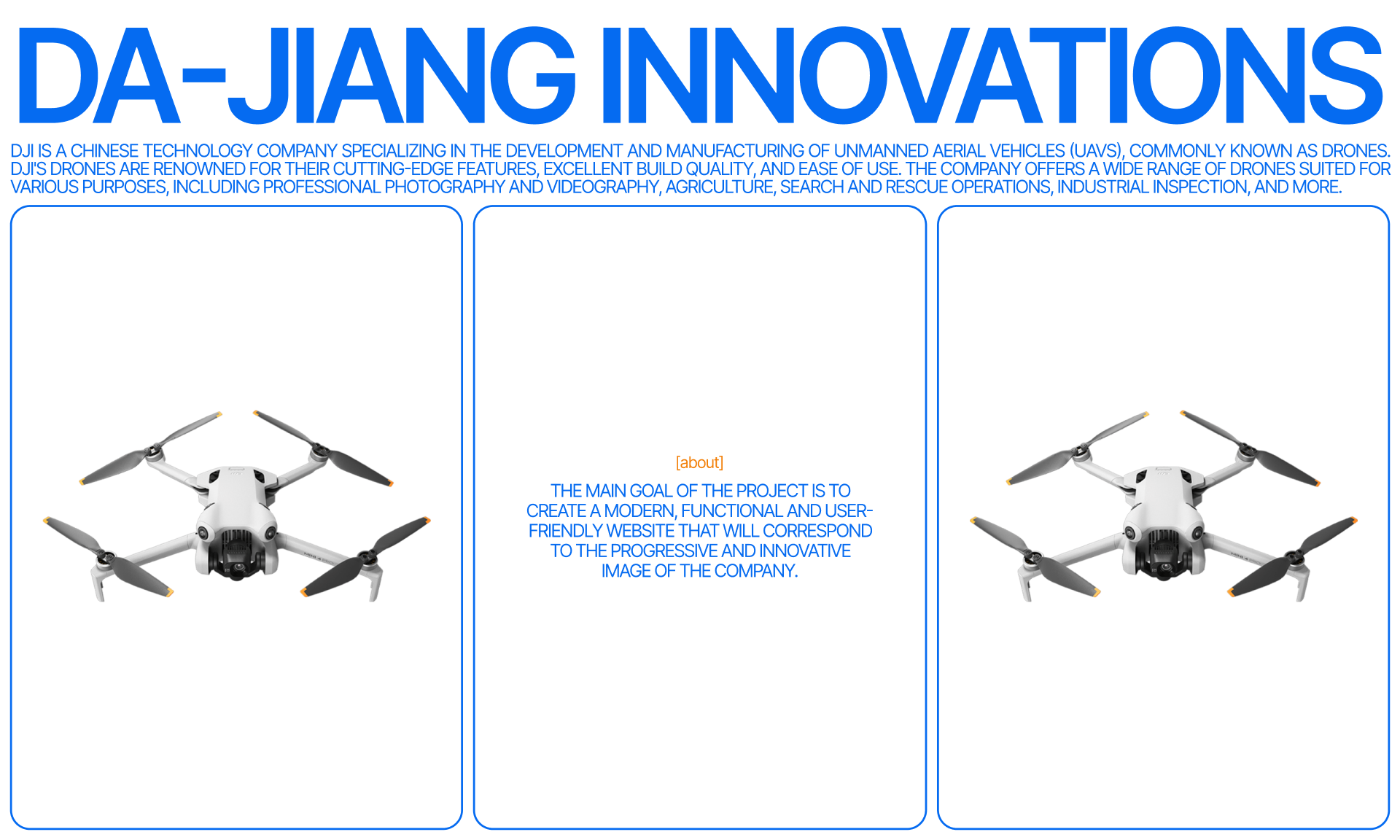 DJI | Corporate website — Изображение №1 — Интерфейсы, Графика на Dprofile
