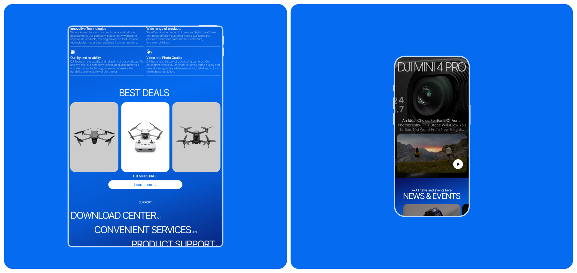 DJI | Corporate website — Изображение №4 — Интерфейсы, Графика на Dprofile