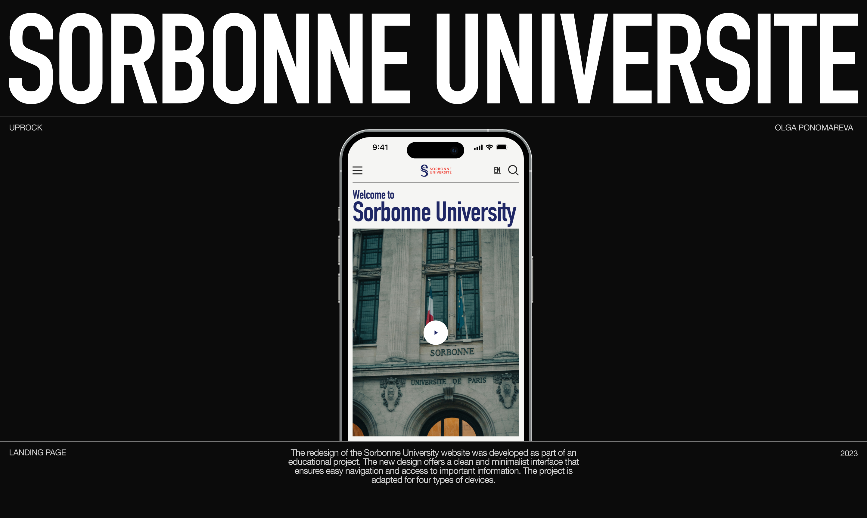 Sorbonne Université | Landing page | Redesign — Изображение №1 — Интерфейсы на Dprofile