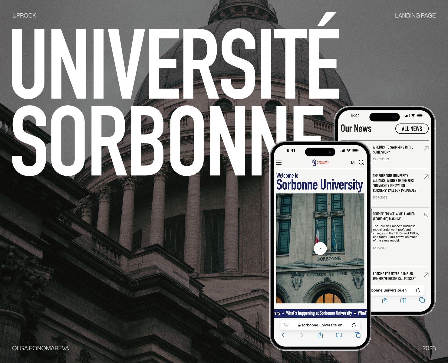 Sorbonne Université | Landing page | Redesign — Интерфейсы на Dprofile