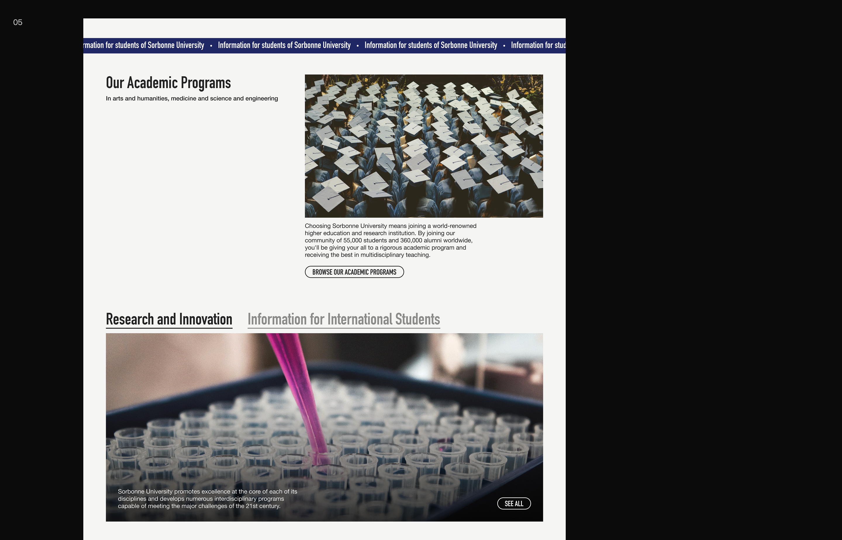 Sorbonne Université | Landing page | Redesign — Изображение №6 — Интерфейсы на Dprofile