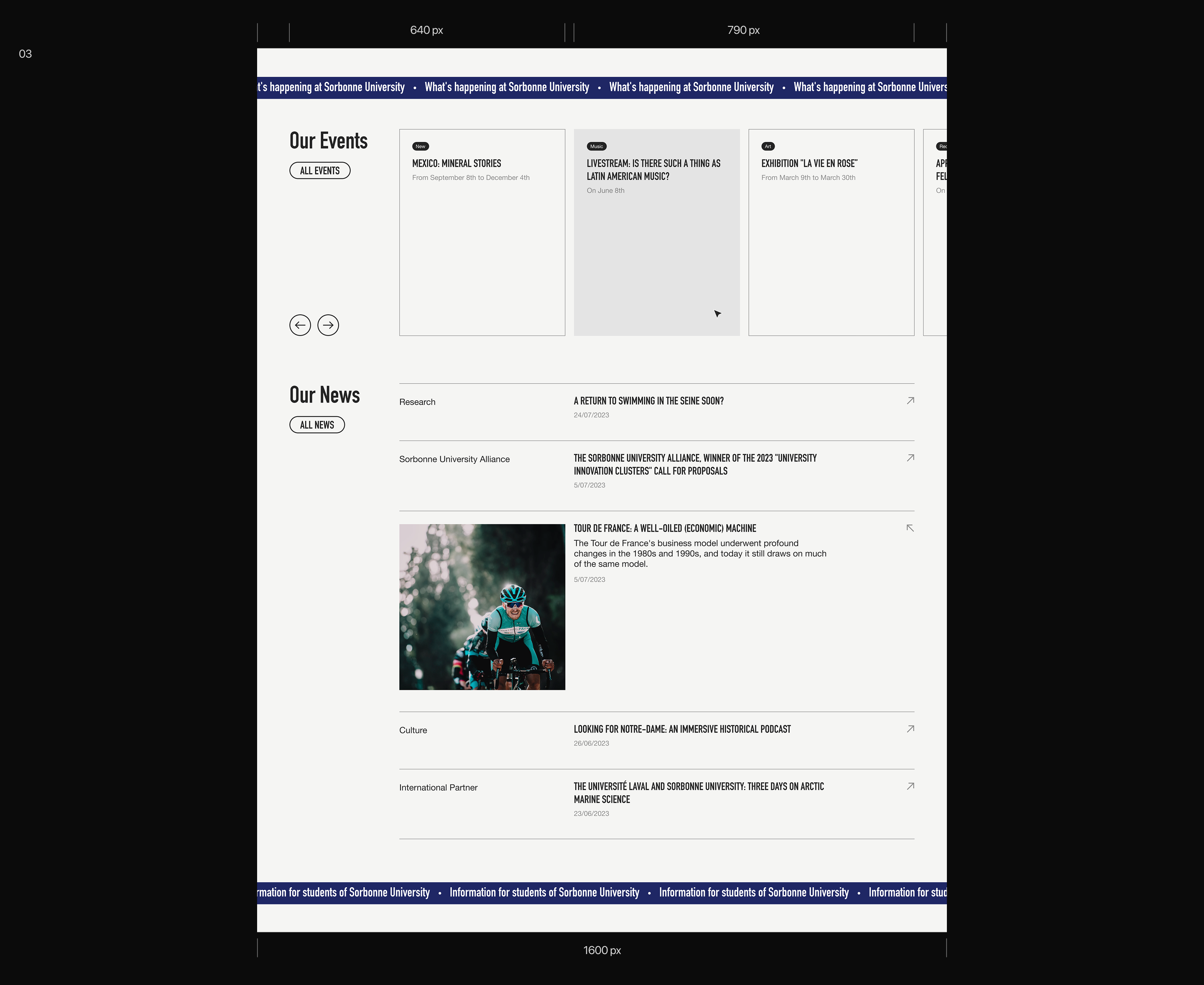 Sorbonne Université | Landing page | Redesign — Изображение №4 — Интерфейсы на Dprofile