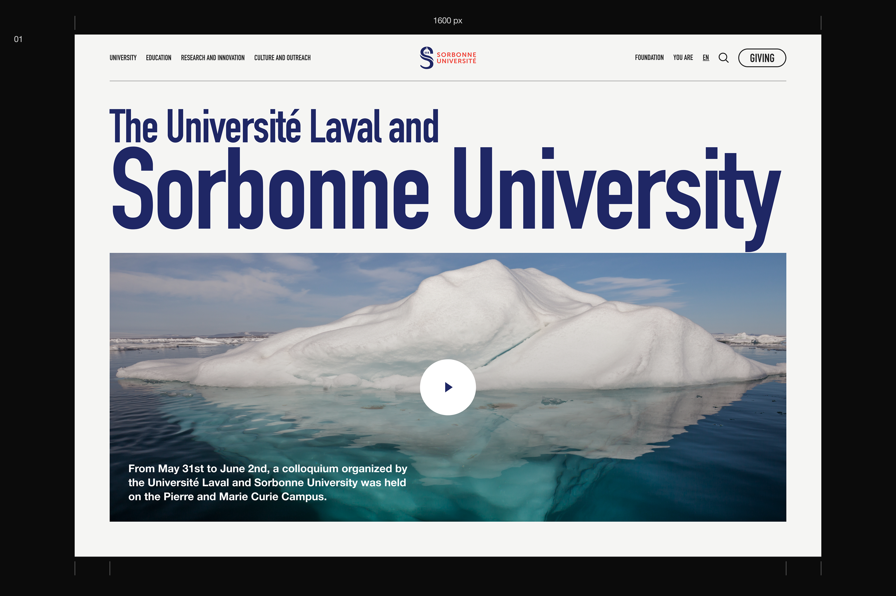 Sorbonne Université | Landing page | Redesign — Изображение №2 — Интерфейсы на Dprofile