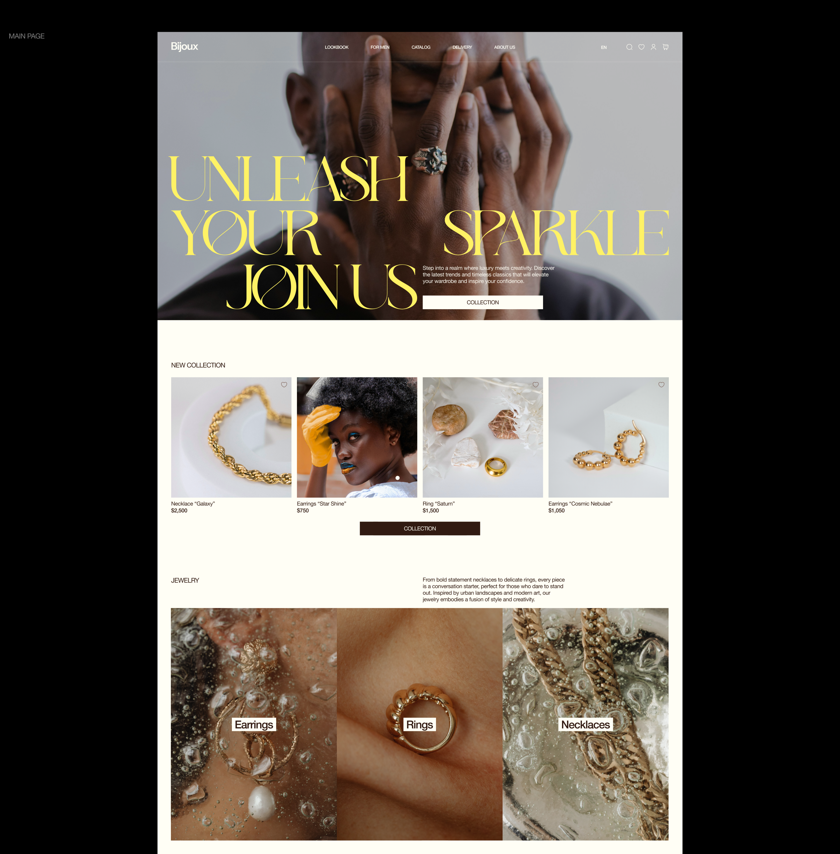 Bijoux | E-Commerce — Изображение №2 — Интерфейсы, Графика на Dprofile