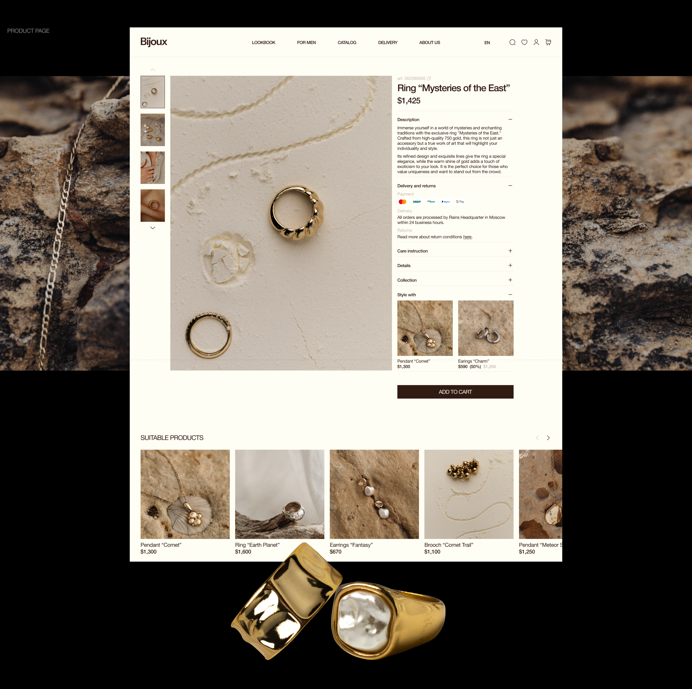 Bijoux | E-Commerce — Изображение №10 — Интерфейсы, Графика на Dprofile