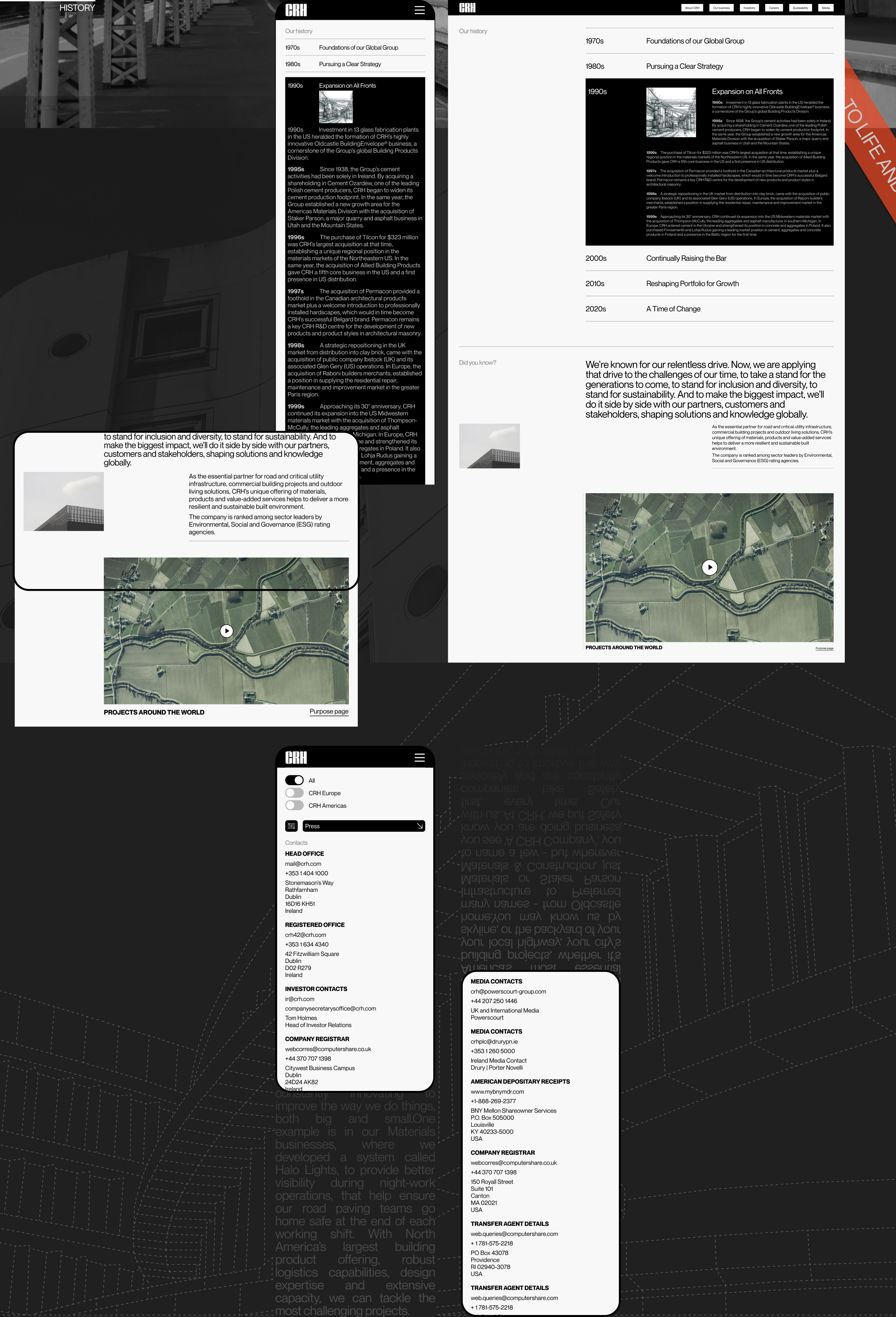 CRH Company | Corporate site | Redesign — Изображение №11 — Интерфейсы на Dprofile