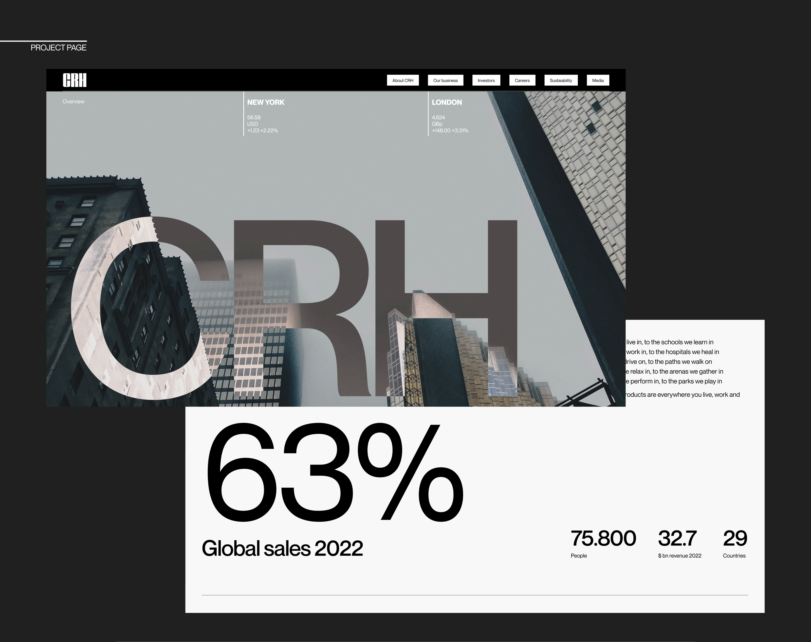 CRH Company | Corporate site | Redesign — Изображение №2 — Интерфейсы на Dprofile
