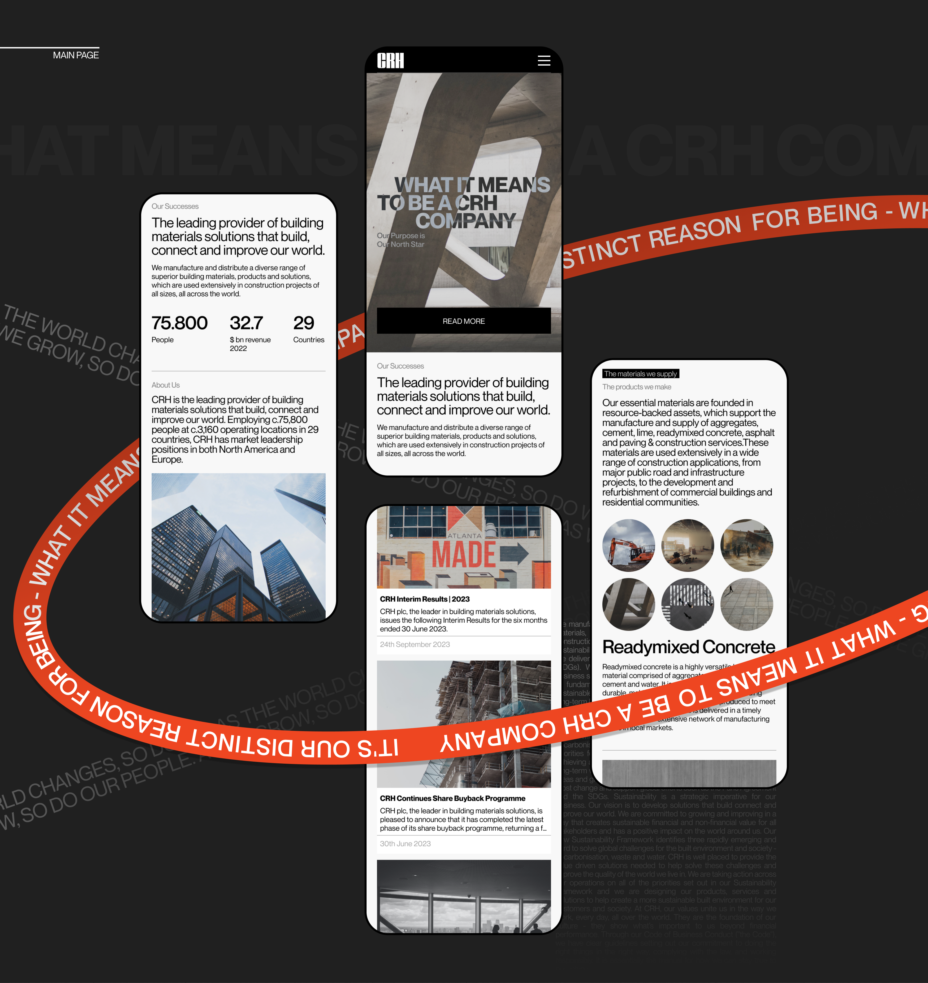 CRH Company | Corporate site | Redesign — Изображение №4 — Интерфейсы на Dprofile