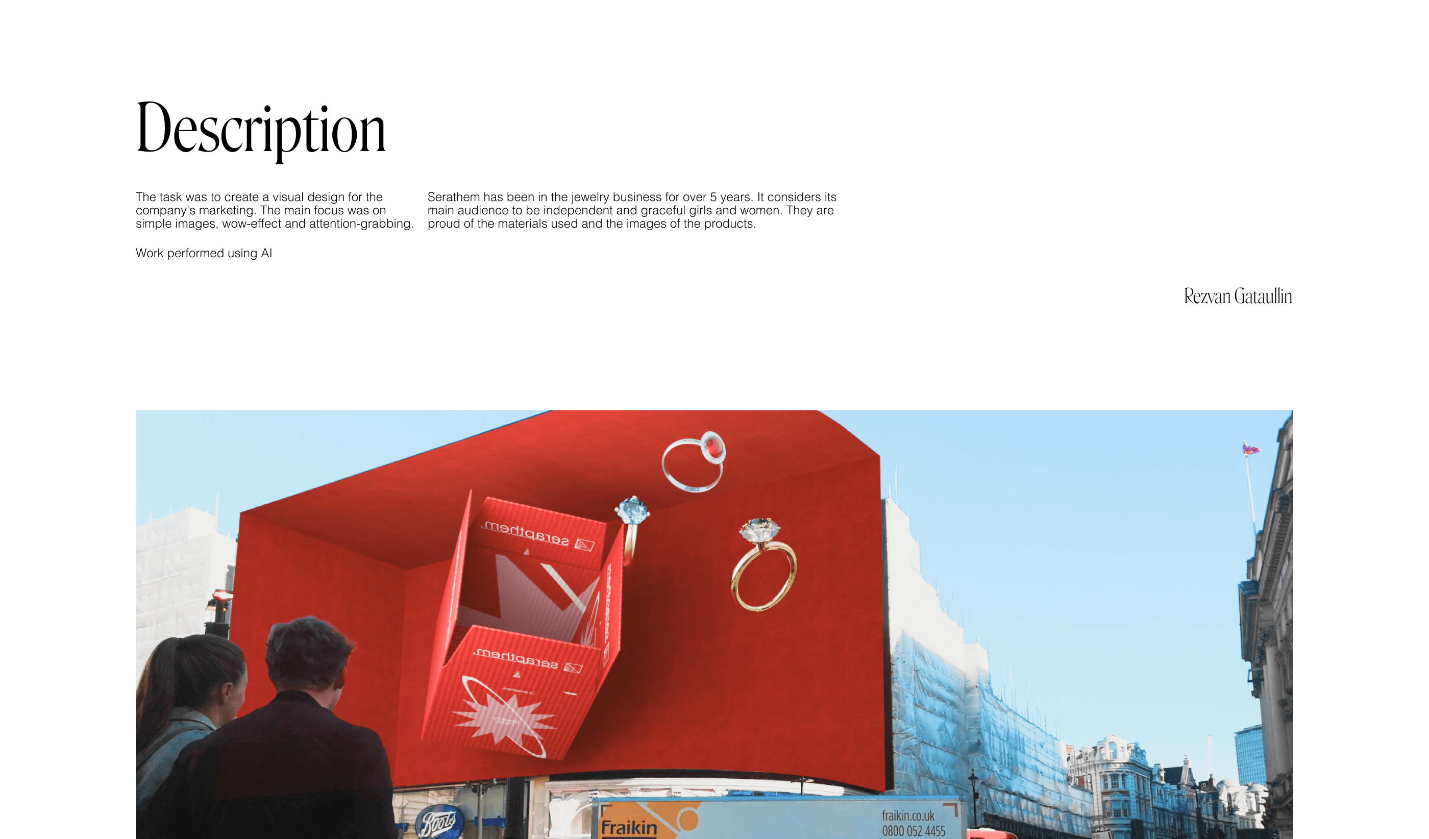 Serapthem Jewerly shop | UI/UX, branding, 3D, graphic — Изображение №2 — Брендинг, 3D на Dprofile