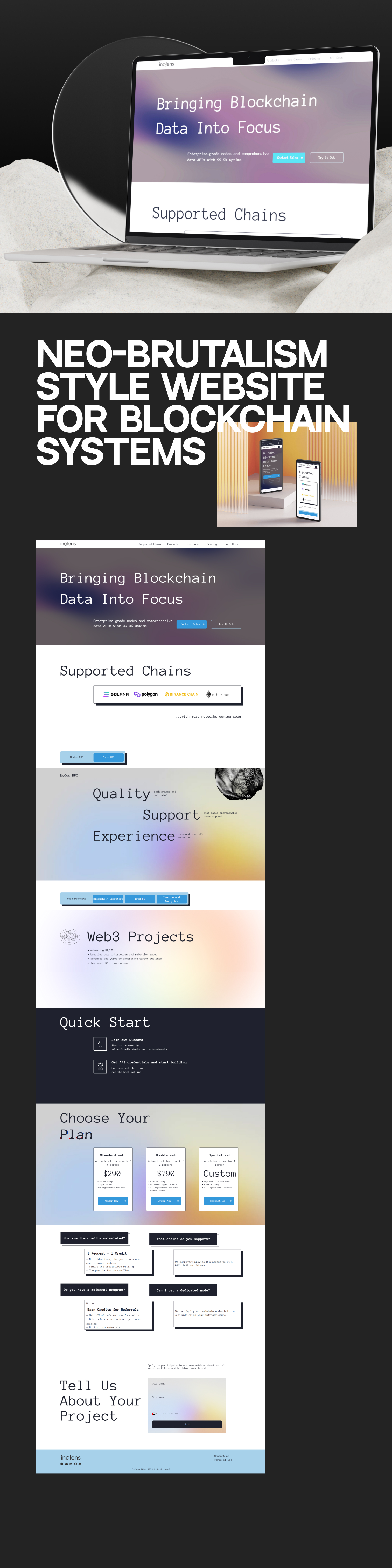 neo-brutalism style website for blockchain systems — Изображение №1 — Интерфейсы на Dprofile