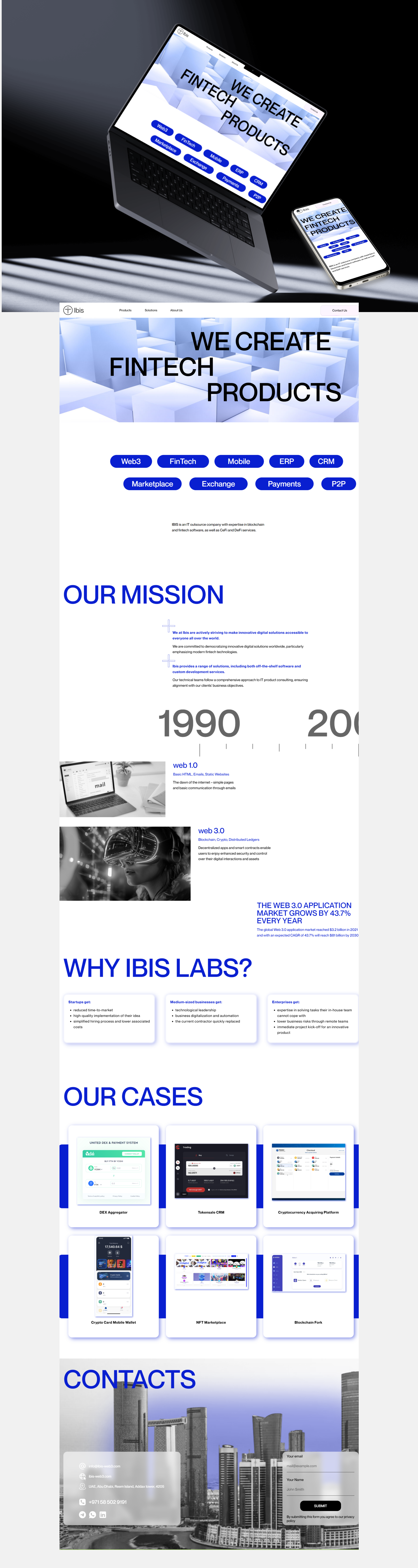 Сайт-визитка для FinTech [UI\UX] — Изображение №1 — Интерфейсы на Dprofile