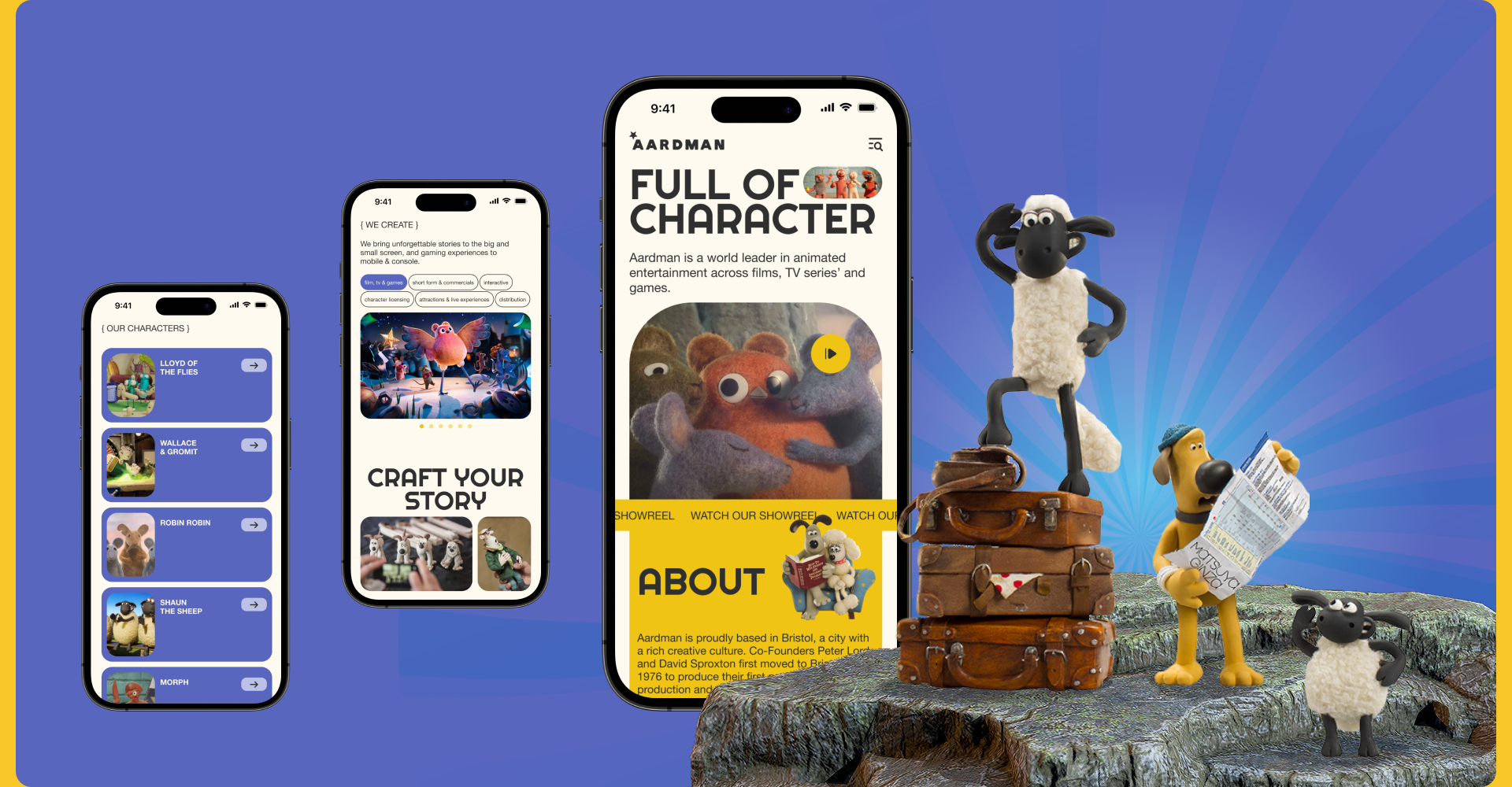 Корпоративный сайт | Редизайн Aardman студии — Изображение №4 — Интерфейсы, Анимация на Dprofile
