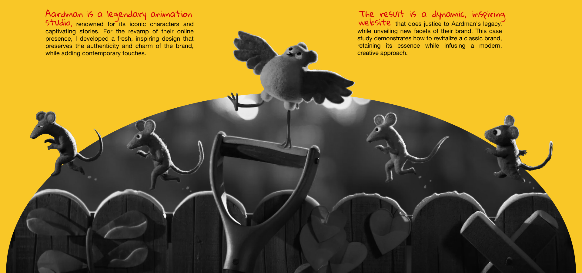 Корпоративный сайт | Редизайн Aardman студии — Изображение №2 — Интерфейсы, Анимация на Dprofile