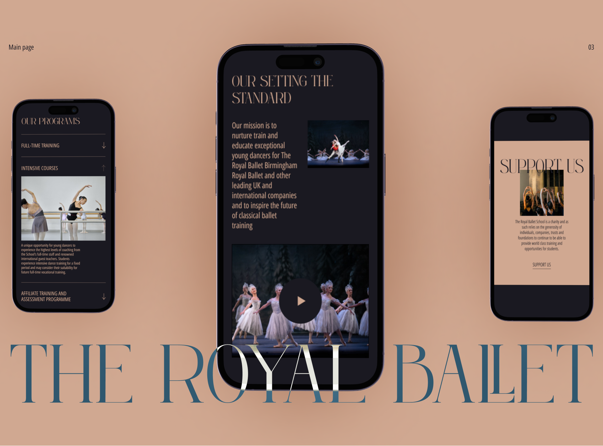 The Royal Ballet School | Корпоративный сайт — Изображение №3 — Интерфейсы, Брендинг на Dprofile