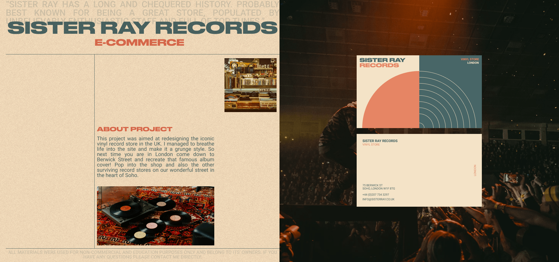 Sister Ray Records | E-commerce — Изображение №2 — Интерфейсы, Брендинг на Dprofile