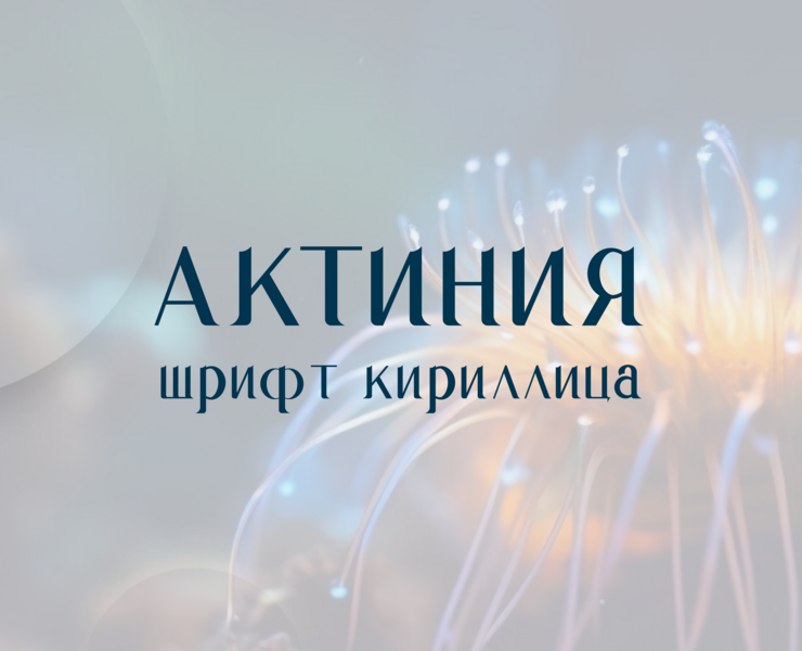 Шрифт Актиния — Графика на Dprofile
