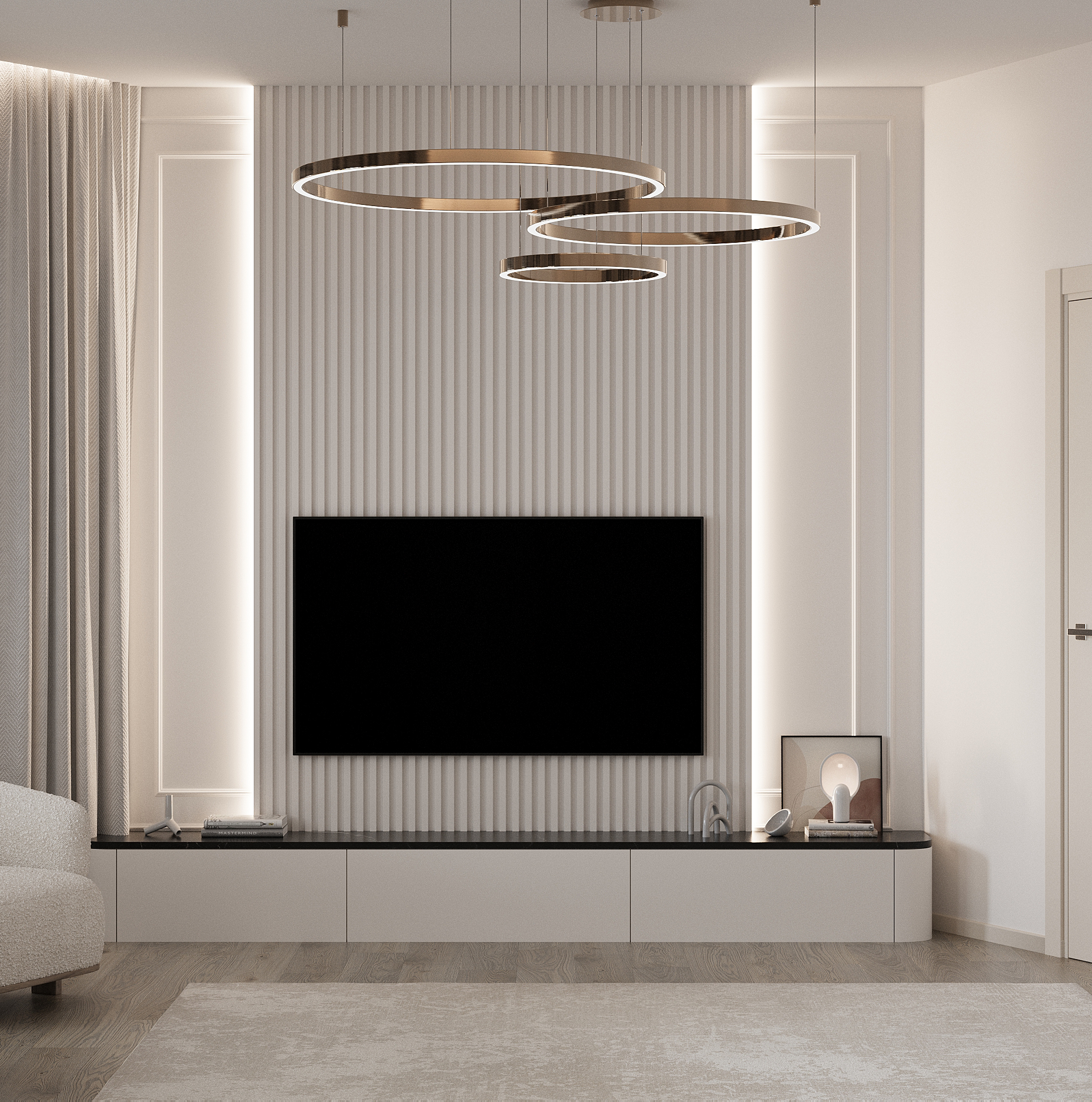 Визуализация гостинной для загородного дома — Изображение №2 — 3D на Dprofile