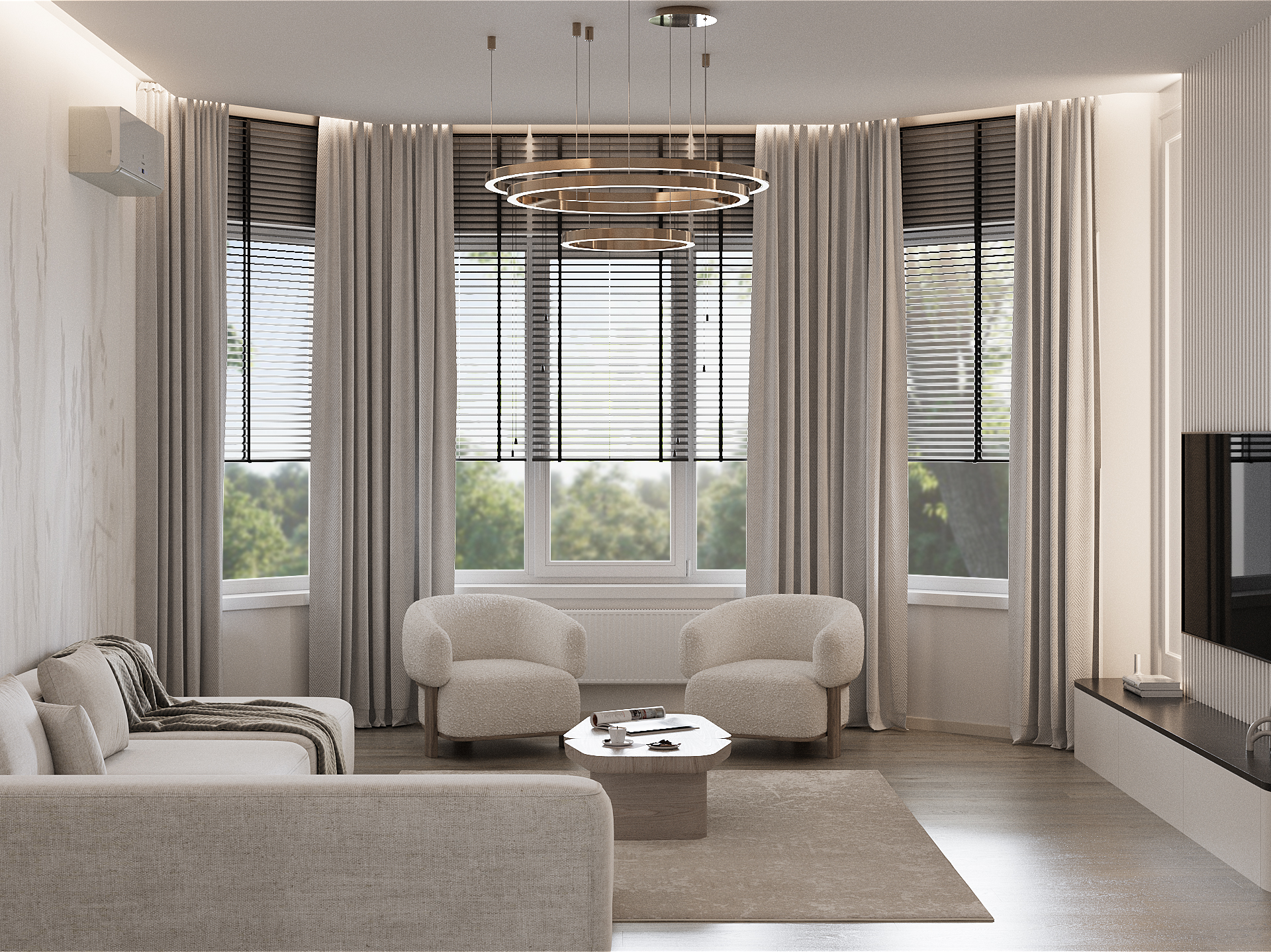 Визуализация гостинной для загородного дома — Изображение №3 — 3D на Dprofile