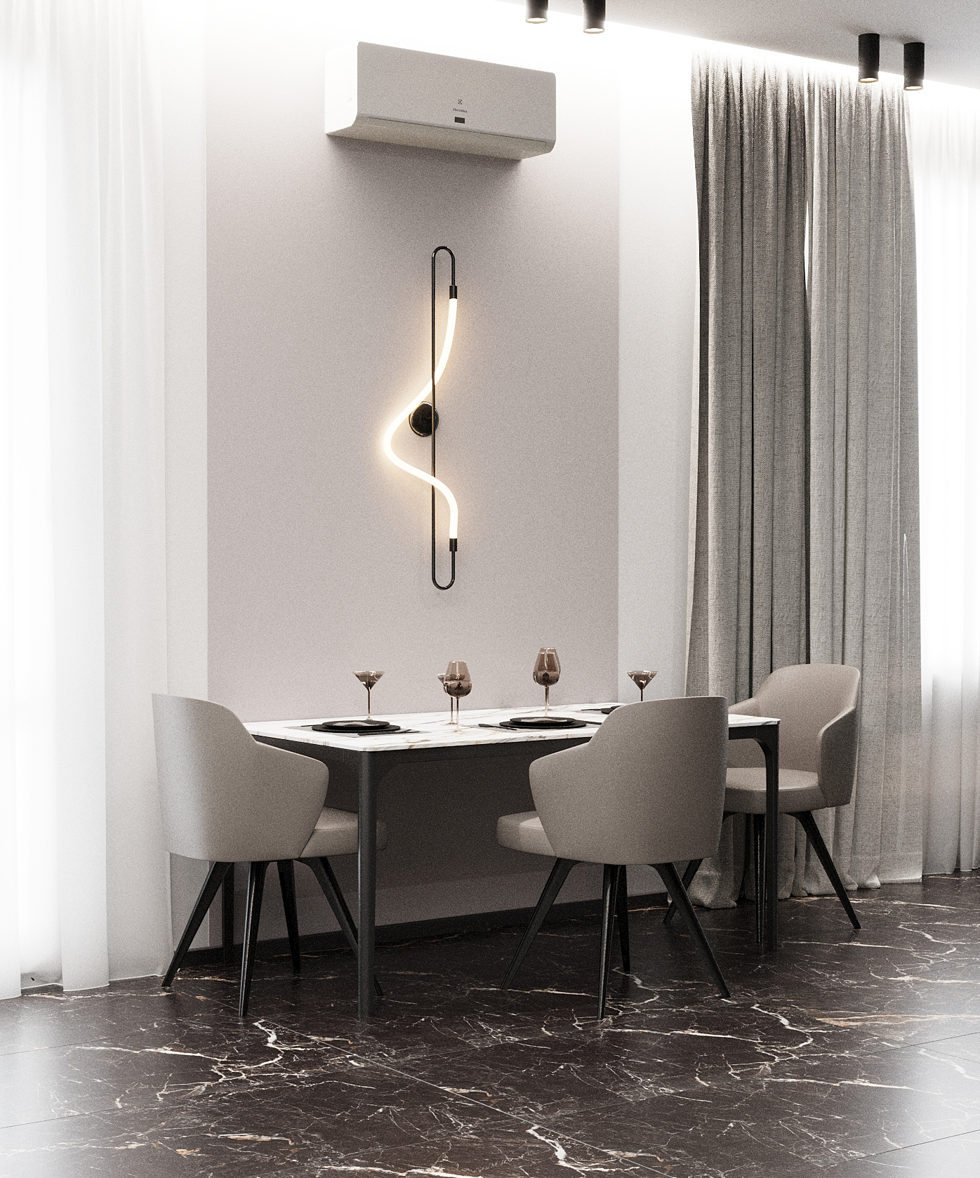 Визуализация кухни-гостинной и прихожей — Изображение №4 — 3D на Dprofile