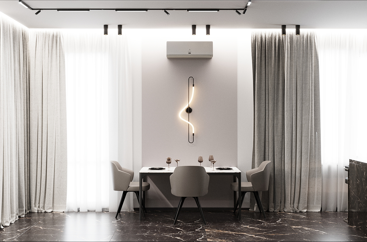 Визуализация кухни-гостинной и прихожей — Изображение №6 — 3D на Dprofile