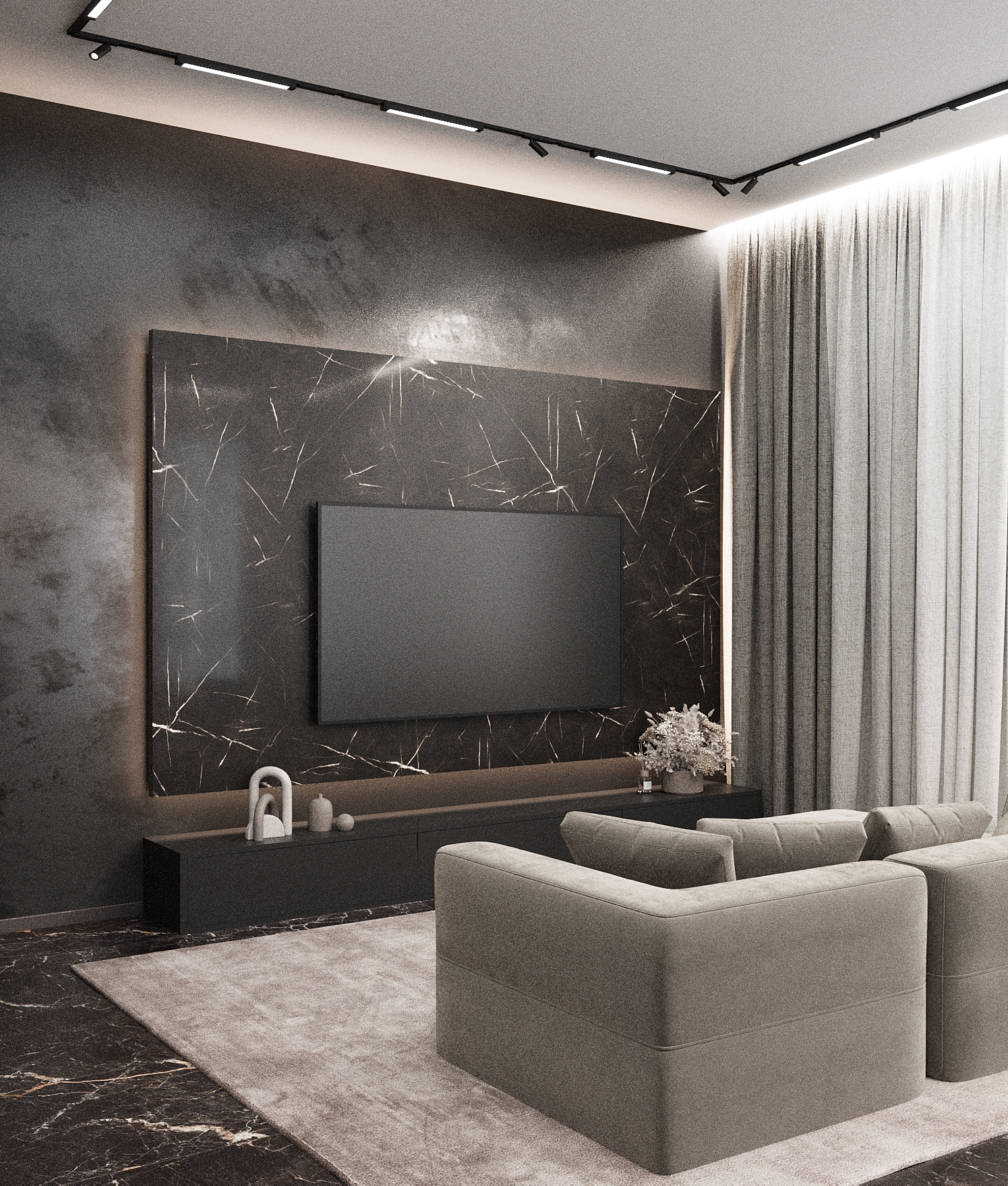 Визуализация кухни-гостинной и прихожей — Изображение №3 — 3D на Dprofile