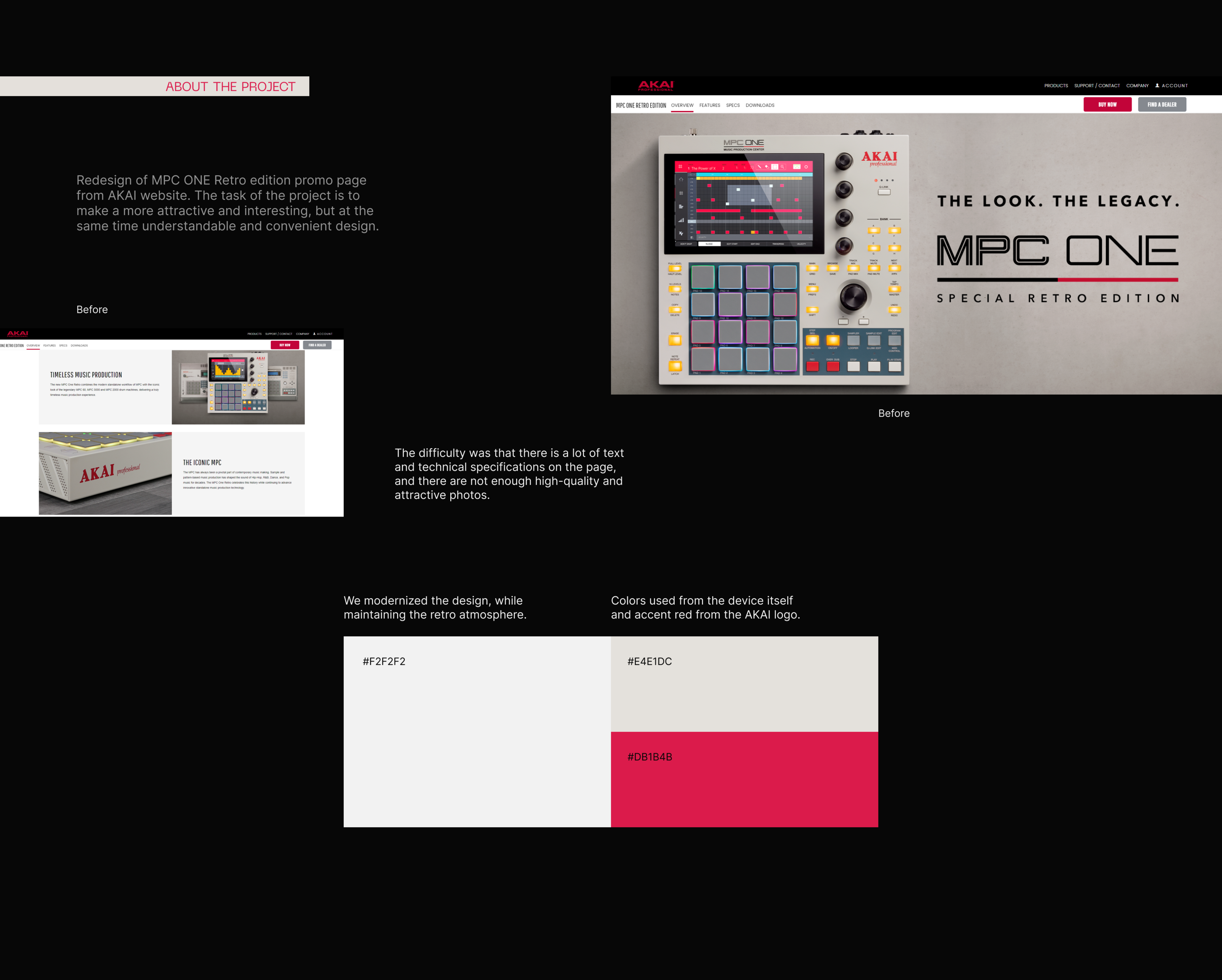 MPC ONE Retro Edition | Promo page — Изображение №3 — Интерфейсы на Dprofile