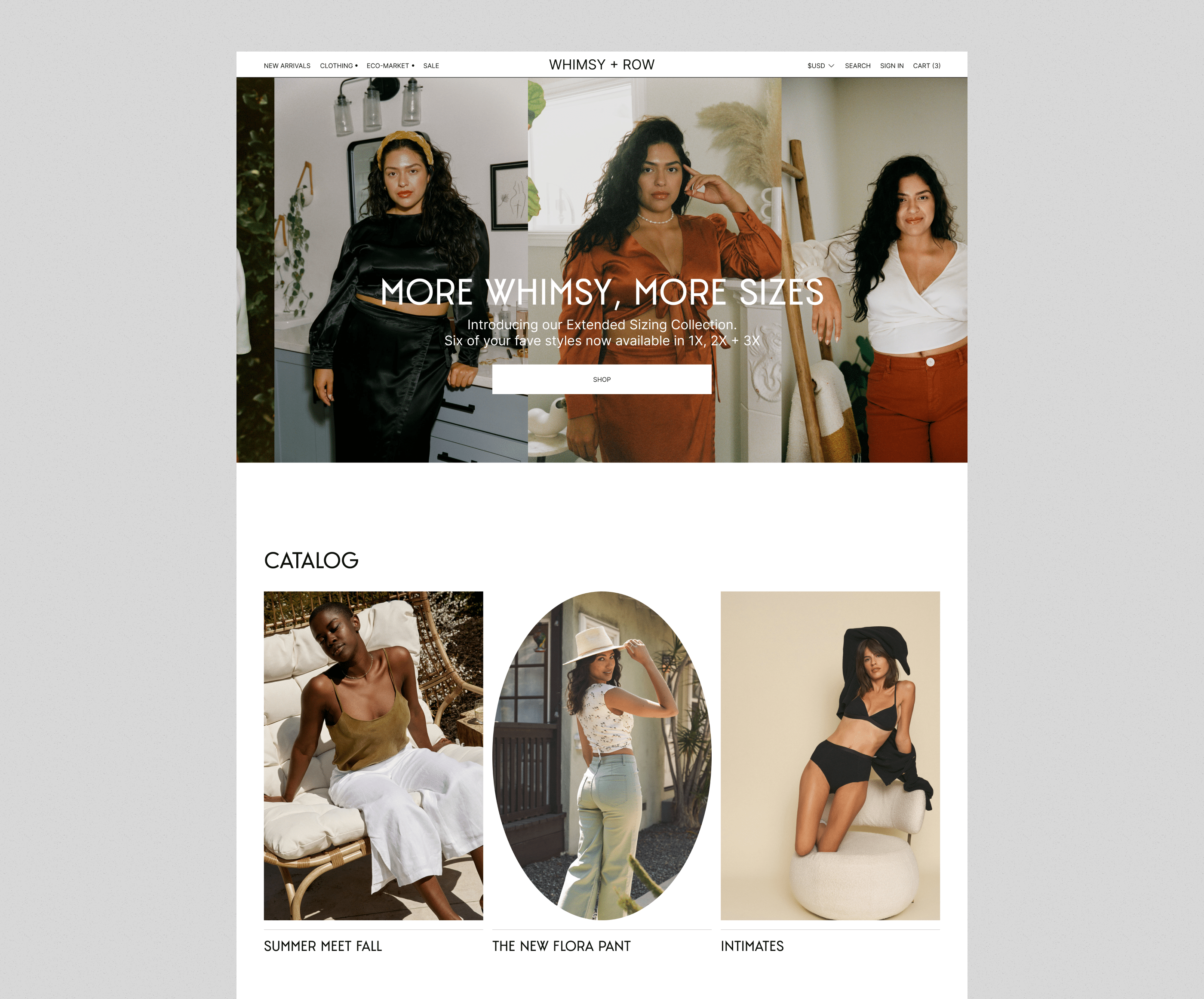 WHIMSY + ROW | E-commerce redesign — Изображение №3 — Интерфейсы на Dprofile