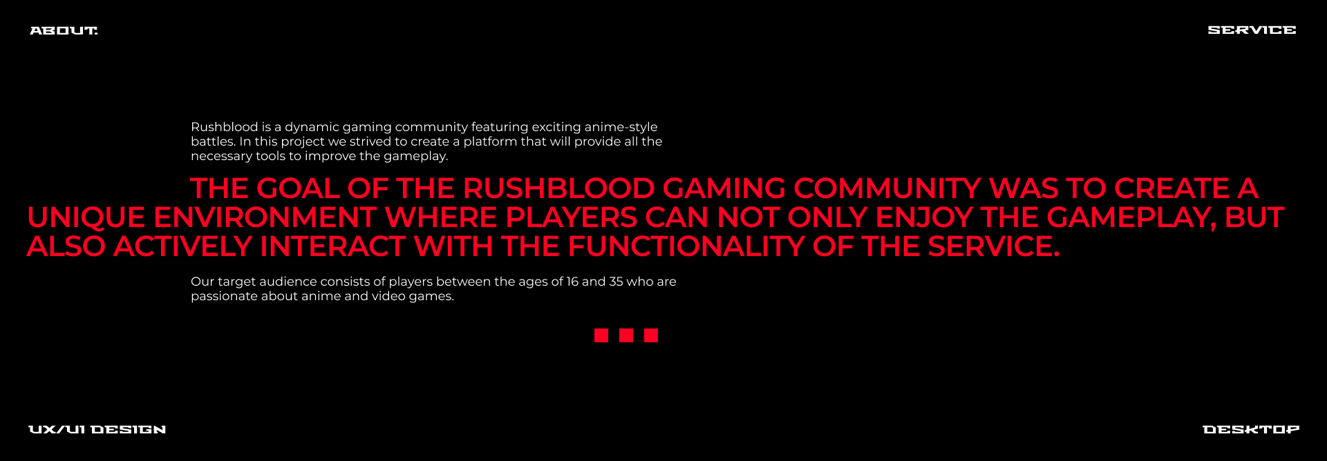 RushBlood | Web — Изображение №2 — Интерфейсы, Иллюстрация на Dprofile