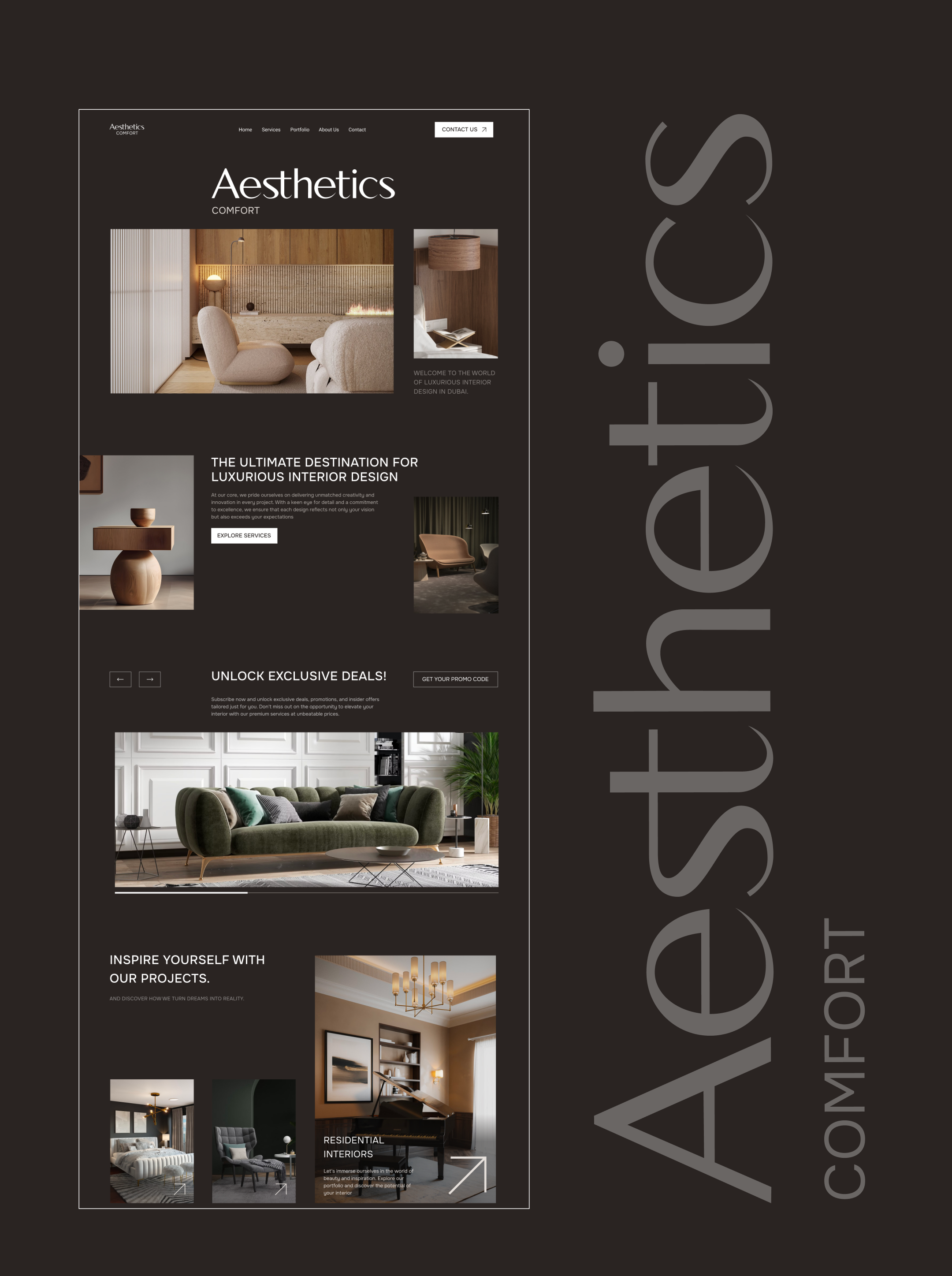 Interior design landing page — Изображение №8 — Брендинг, Маркетинг на Dprofile
