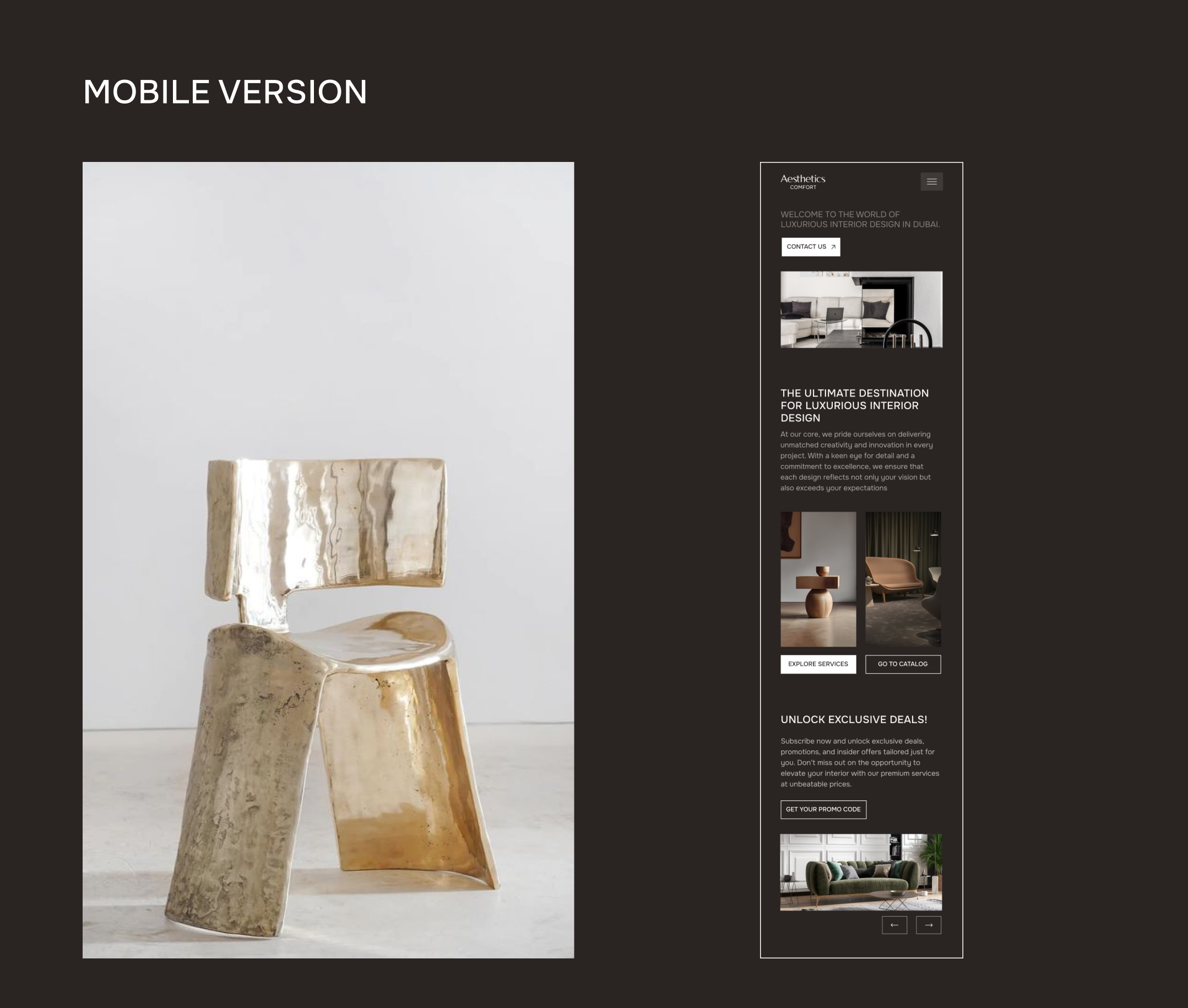 Interior design landing page — Изображение №10 — Брендинг, Маркетинг на Dprofile