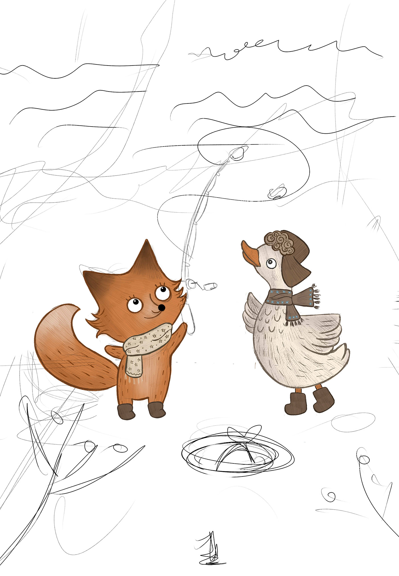 Character design | Goose and Fox — Изображение №5 — Иллюстрация на Dprofile
