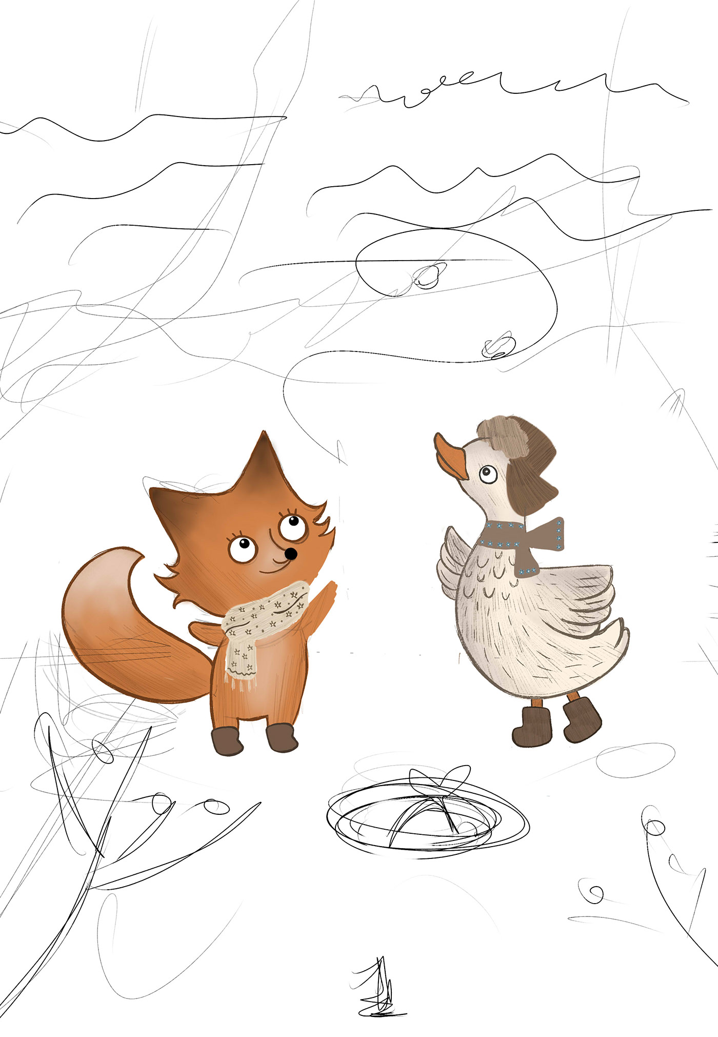 Character design | Goose and Fox — Изображение №4 — Иллюстрация на Dprofile