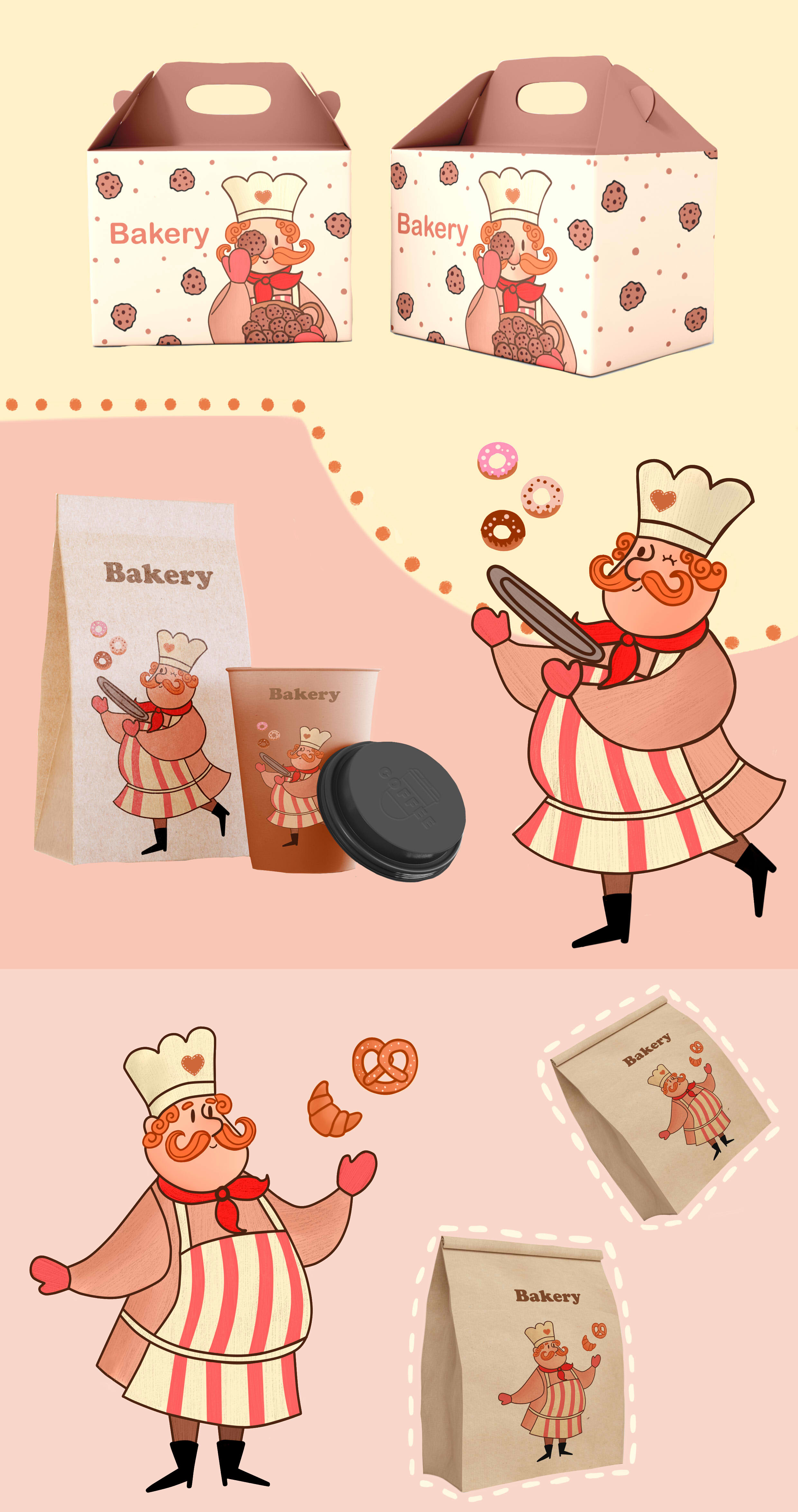 Brand character design | Baker character — Изображение №2 — Иллюстрация, Маркетинг на Dprofile