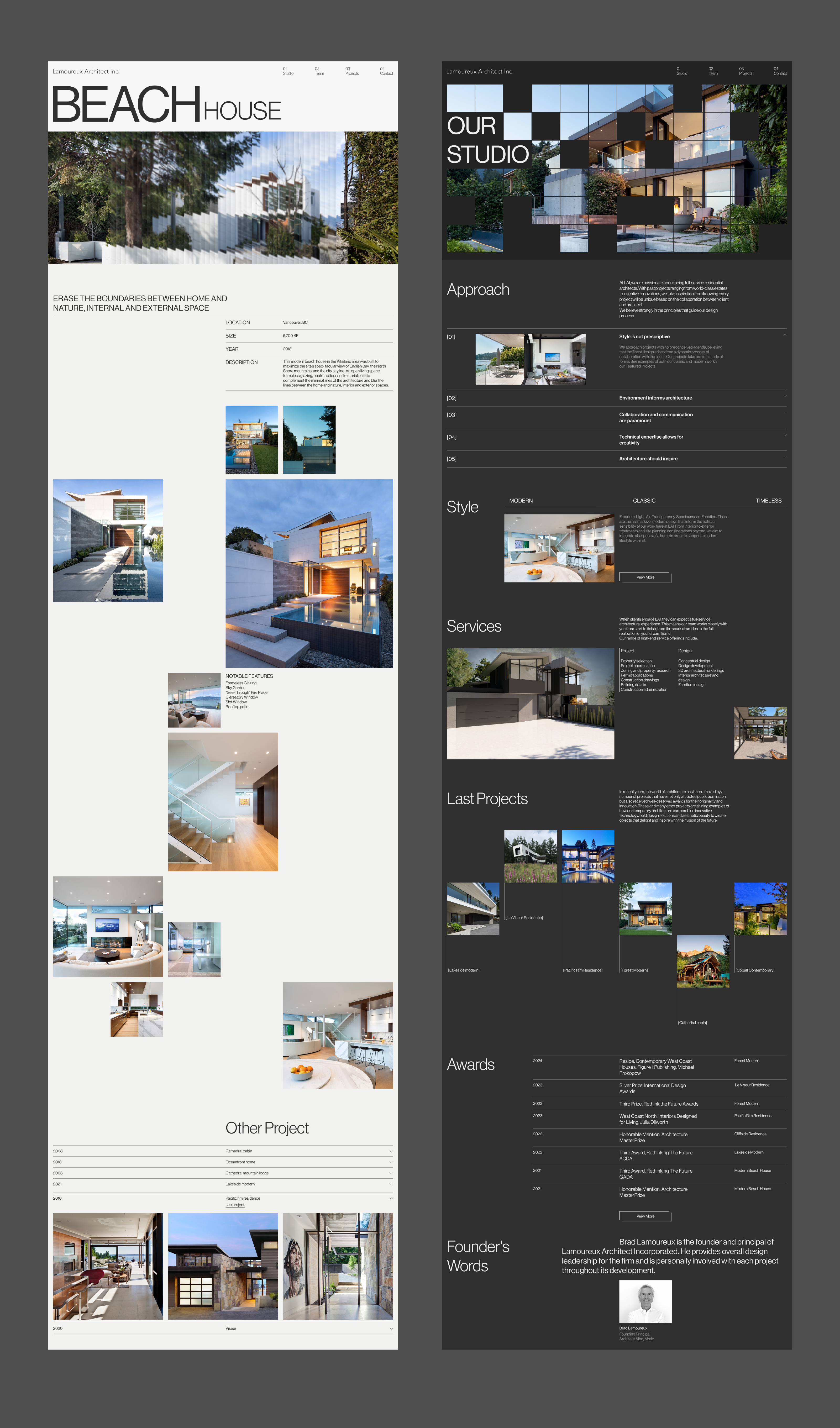 Lamoureux Architect Redesign — Изображение №7 — Интерфейсы, Анимация на Dprofile