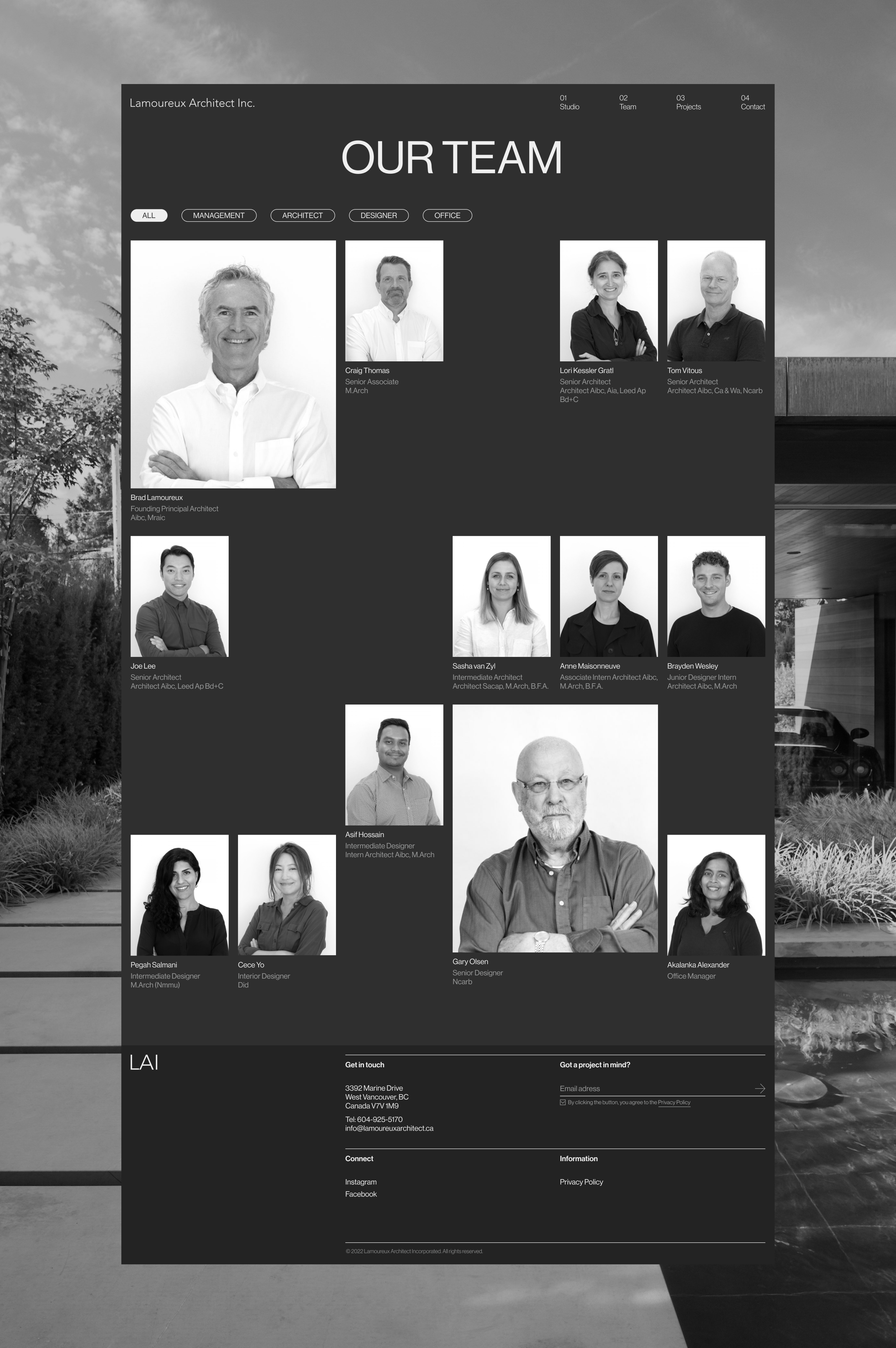 Lamoureux Architect Redesign — Изображение №11 — Интерфейсы, Анимация на Dprofile