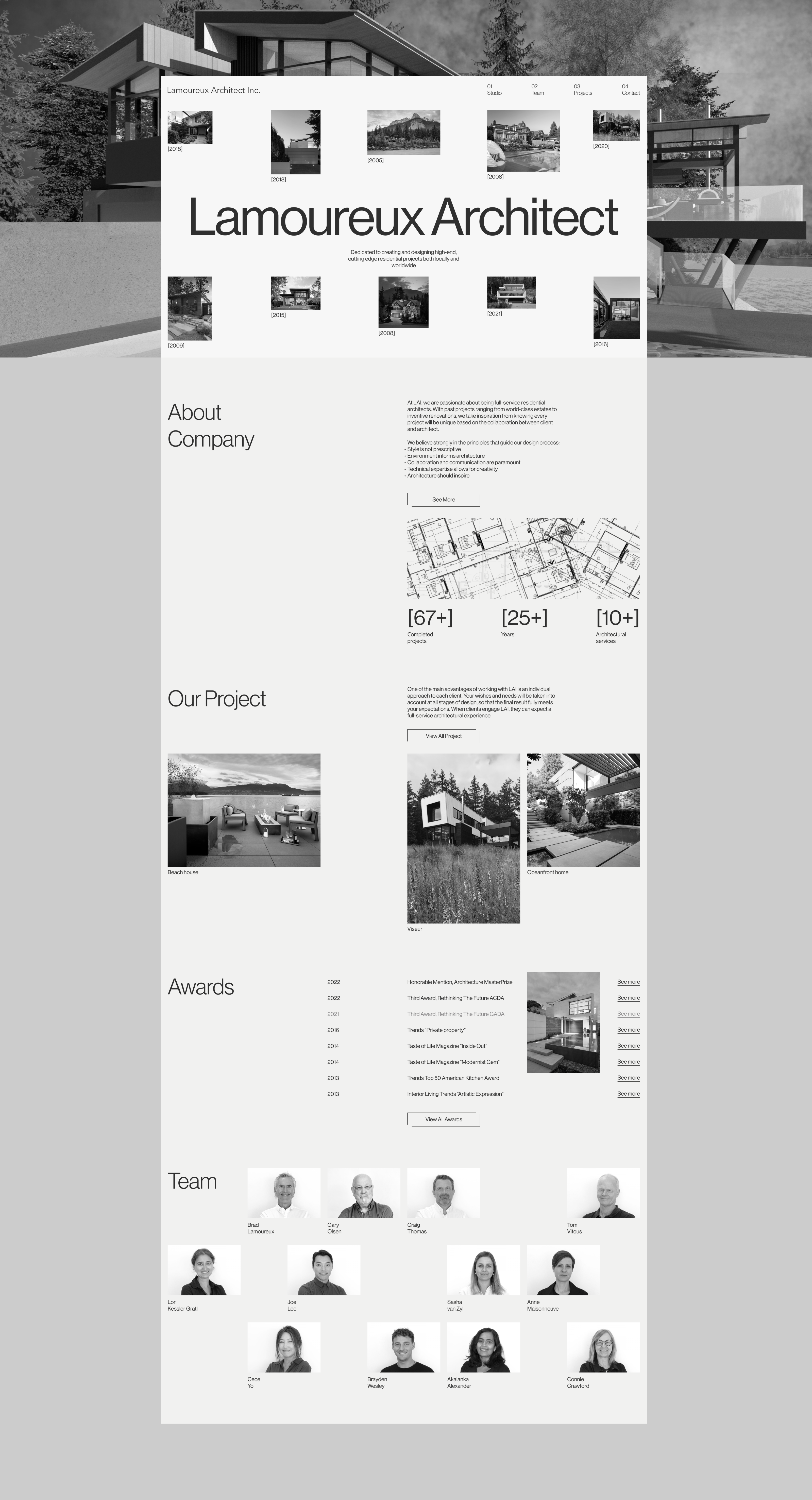 Lamoureux Architect Redesign — Изображение №3 — Интерфейсы, Анимация на Dprofile