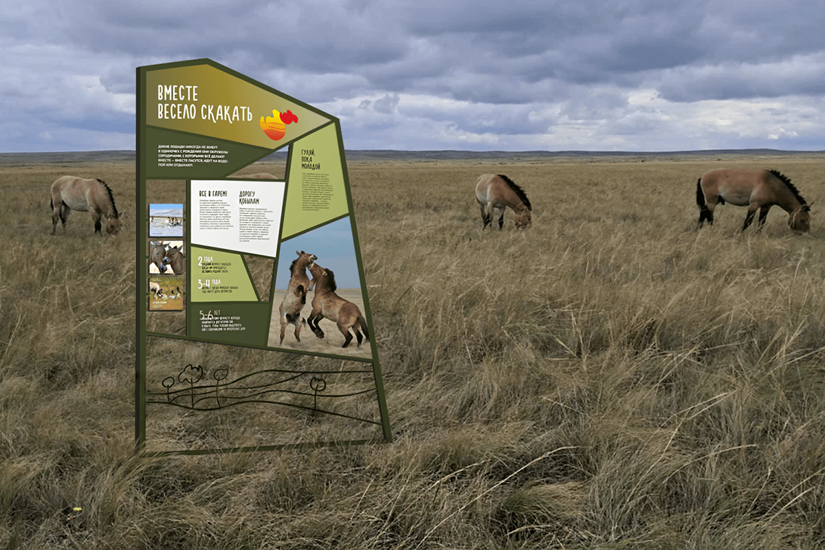 Обновление аншлагов для экотропы «Дыхание степи» — Изображение №5 — Брендинг, 3D на Dprofile