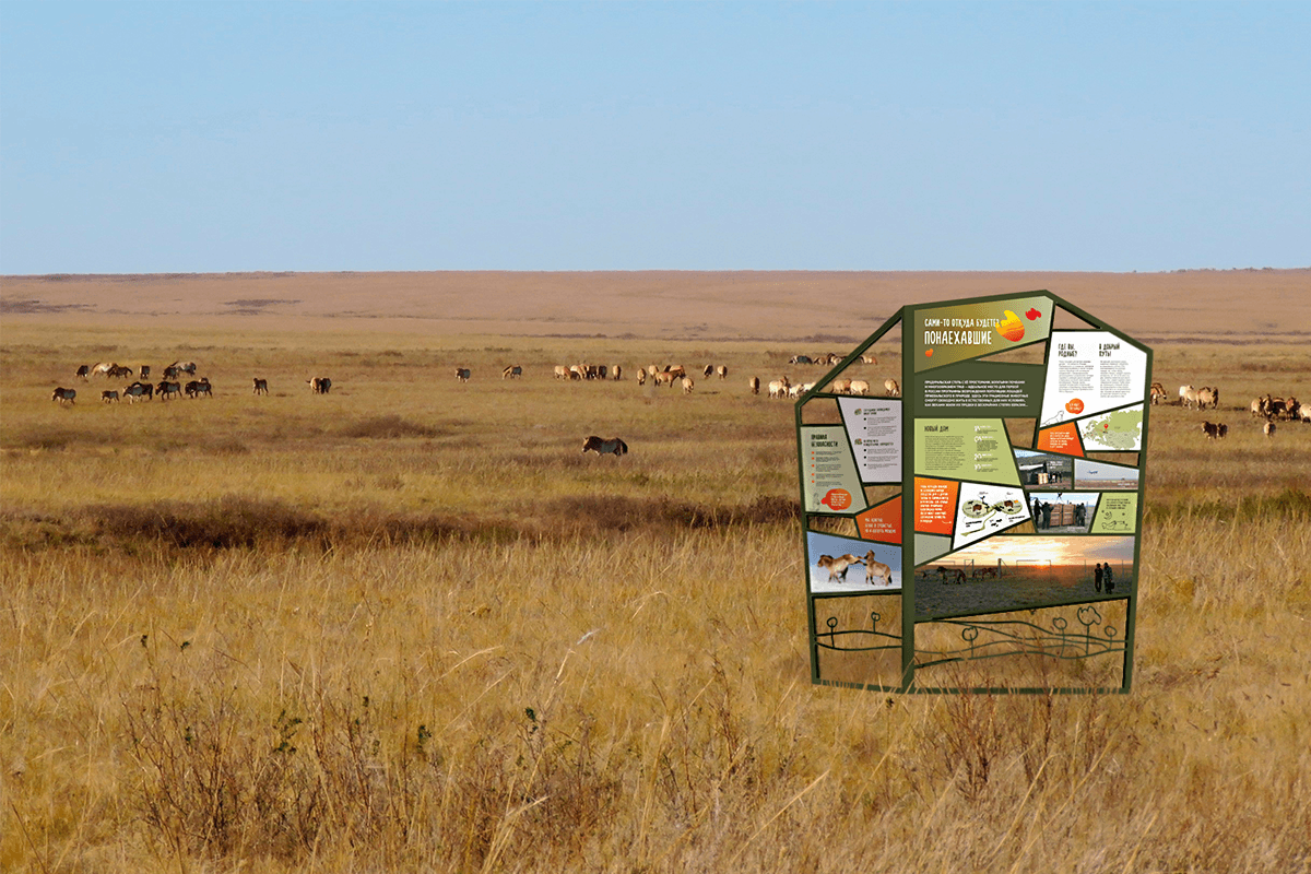 Обновление аншлагов для экотропы «Дыхание степи» — Изображение №2 — Брендинг, 3D на Dprofile