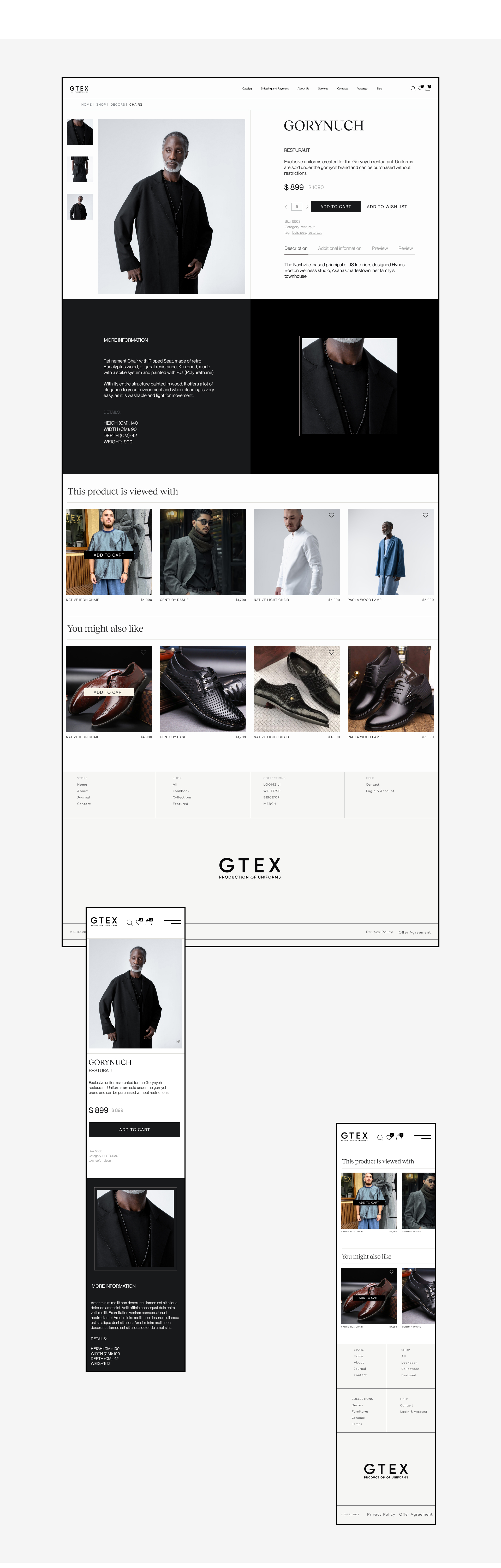 G-tex | e-commerce — Изображение №8 — Интерфейсы на Dprofile