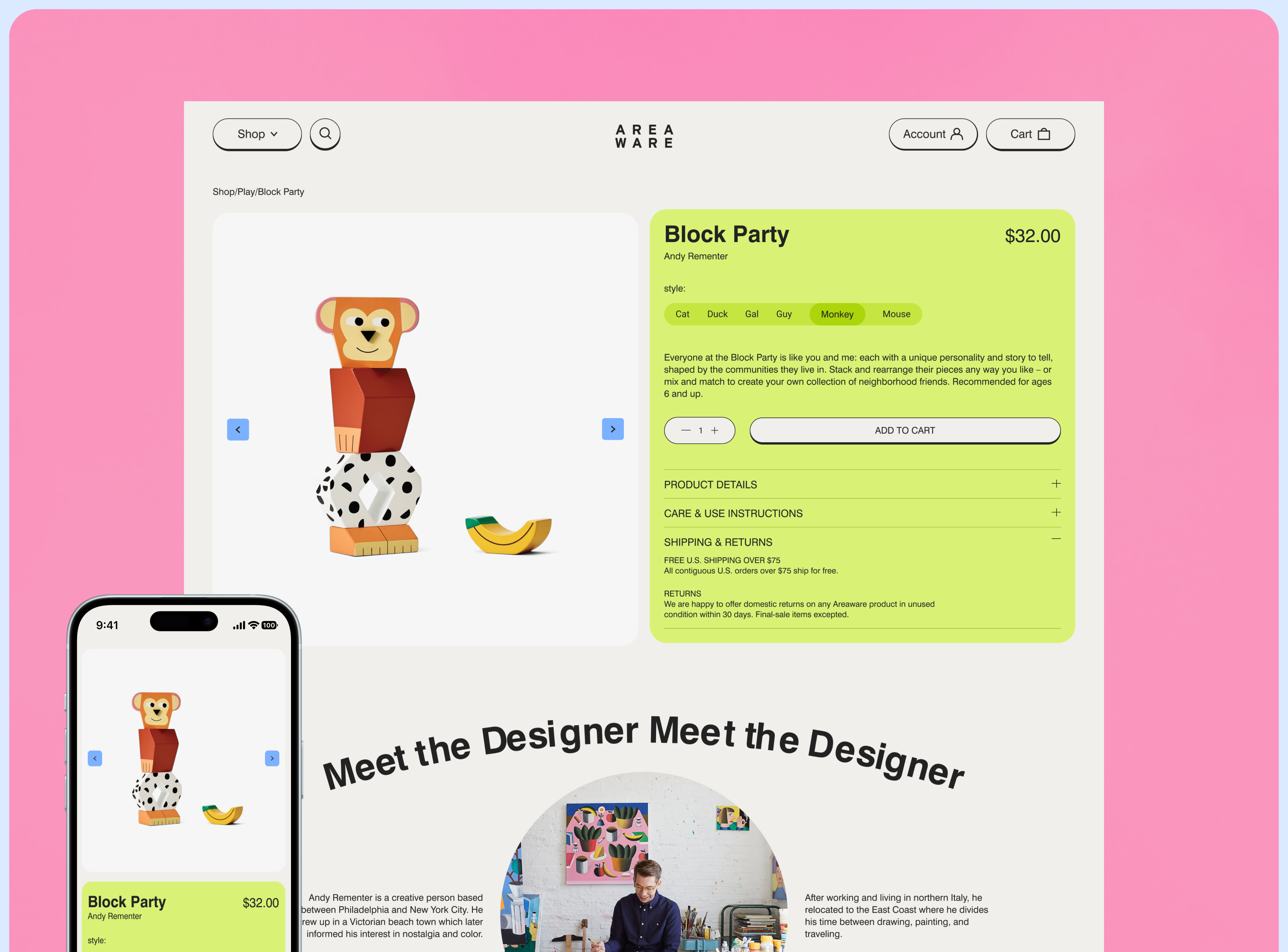 Areaware / E-commerce redesign — Изображение №9 — Графика, Интерфейсы на Dprofile
