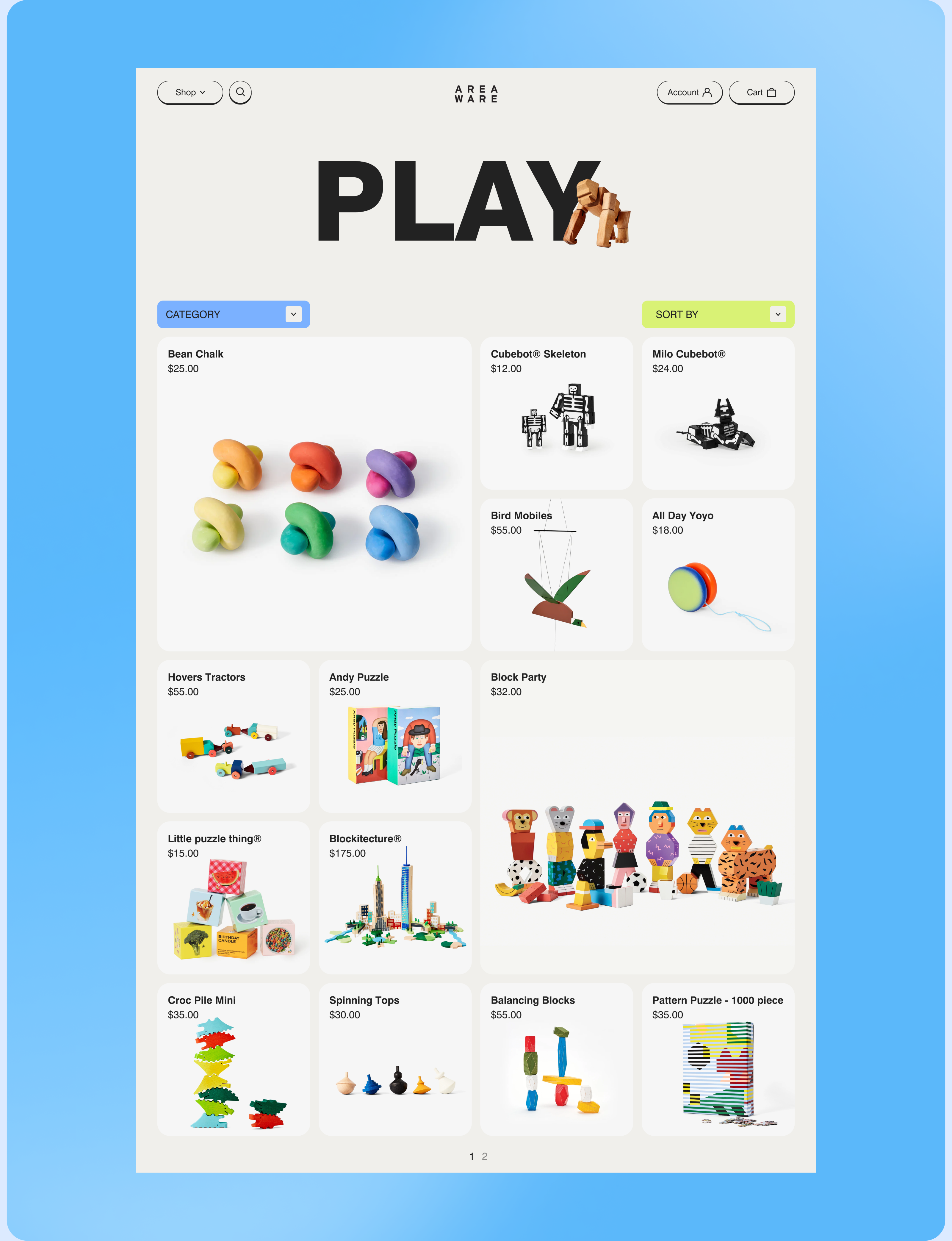 Areaware / E-commerce redesign — Изображение №7 — Графика, Интерфейсы на Dprofile