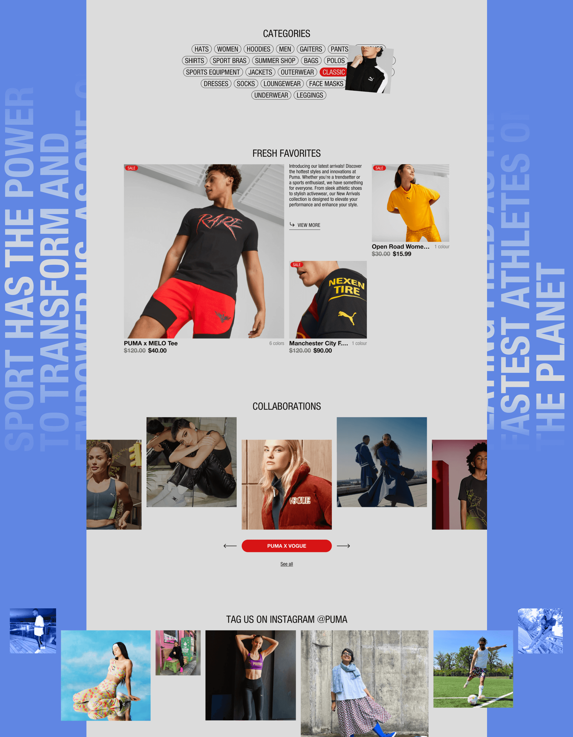 Puma website redesign concept — Изображение №3 — Интерфейсы, Маркетинг на Dprofile