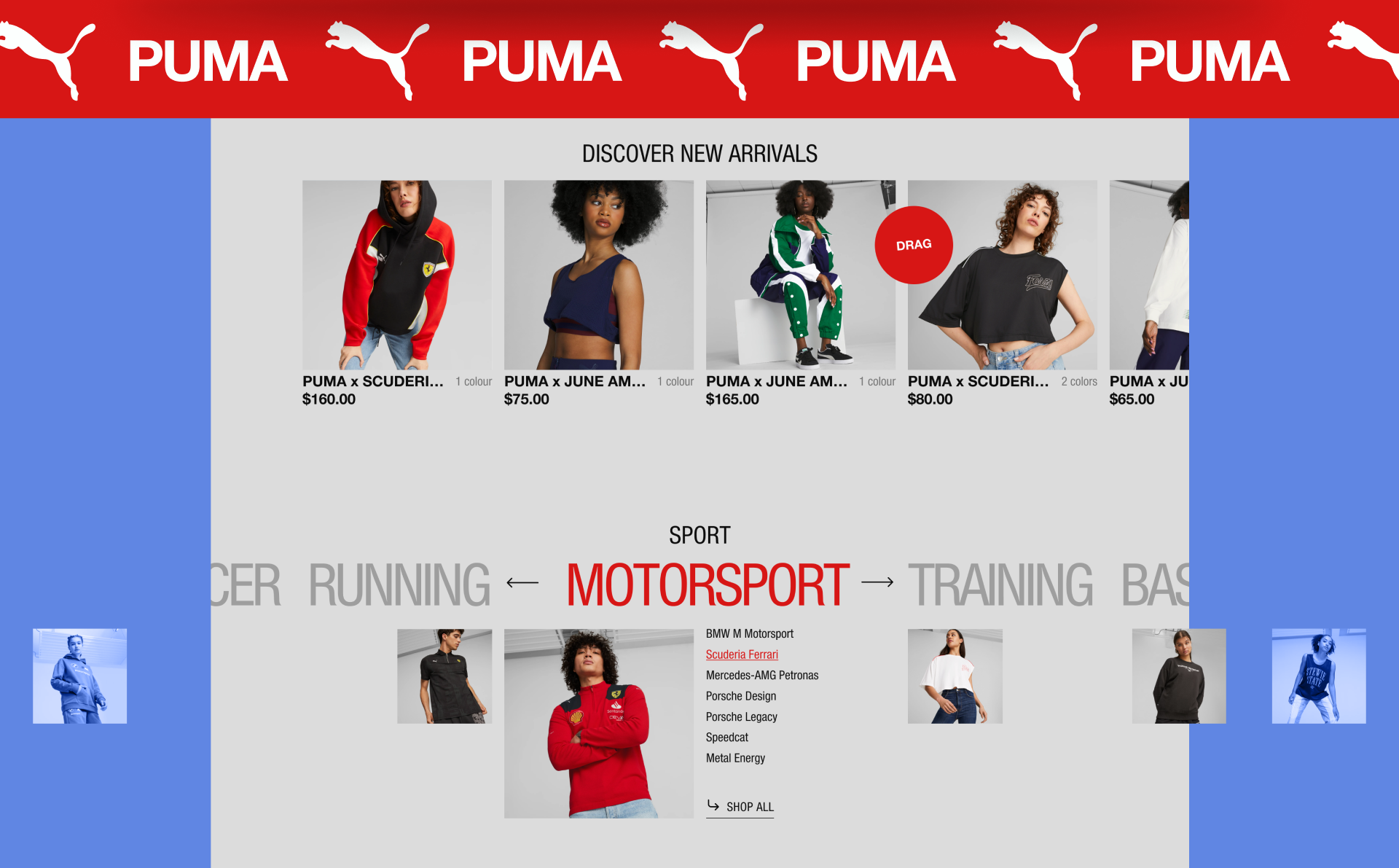 Puma website redesign concept — Изображение №2 — Интерфейсы, Маркетинг на Dprofile