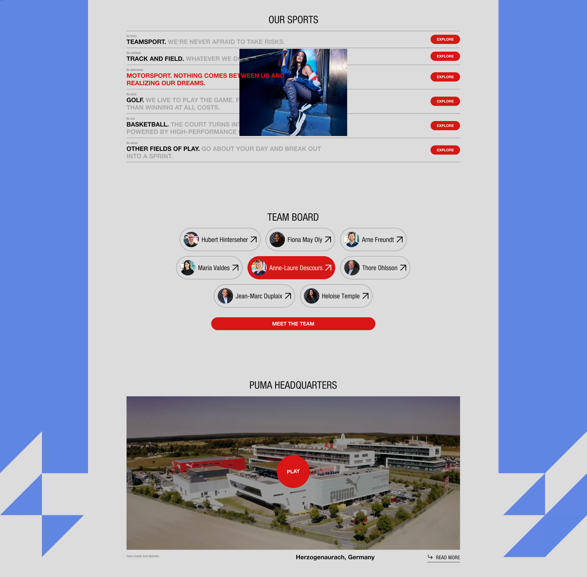 Puma website redesign concept — Изображение №13 — Интерфейсы, Маркетинг на Dprofile